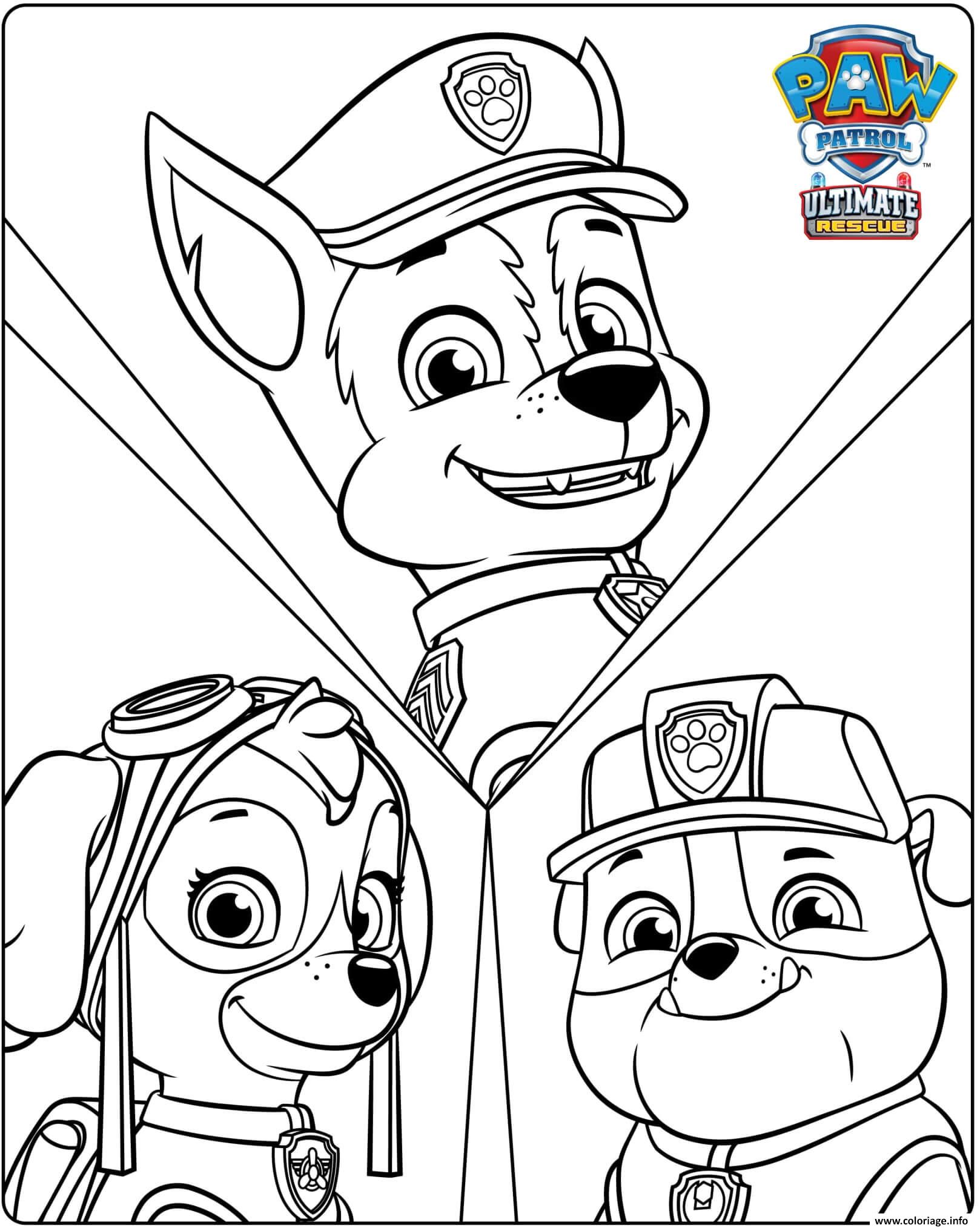 Dessin Pat Patrouille Stella Ultimate Rescue Coloriage Gratuit à Imprimer