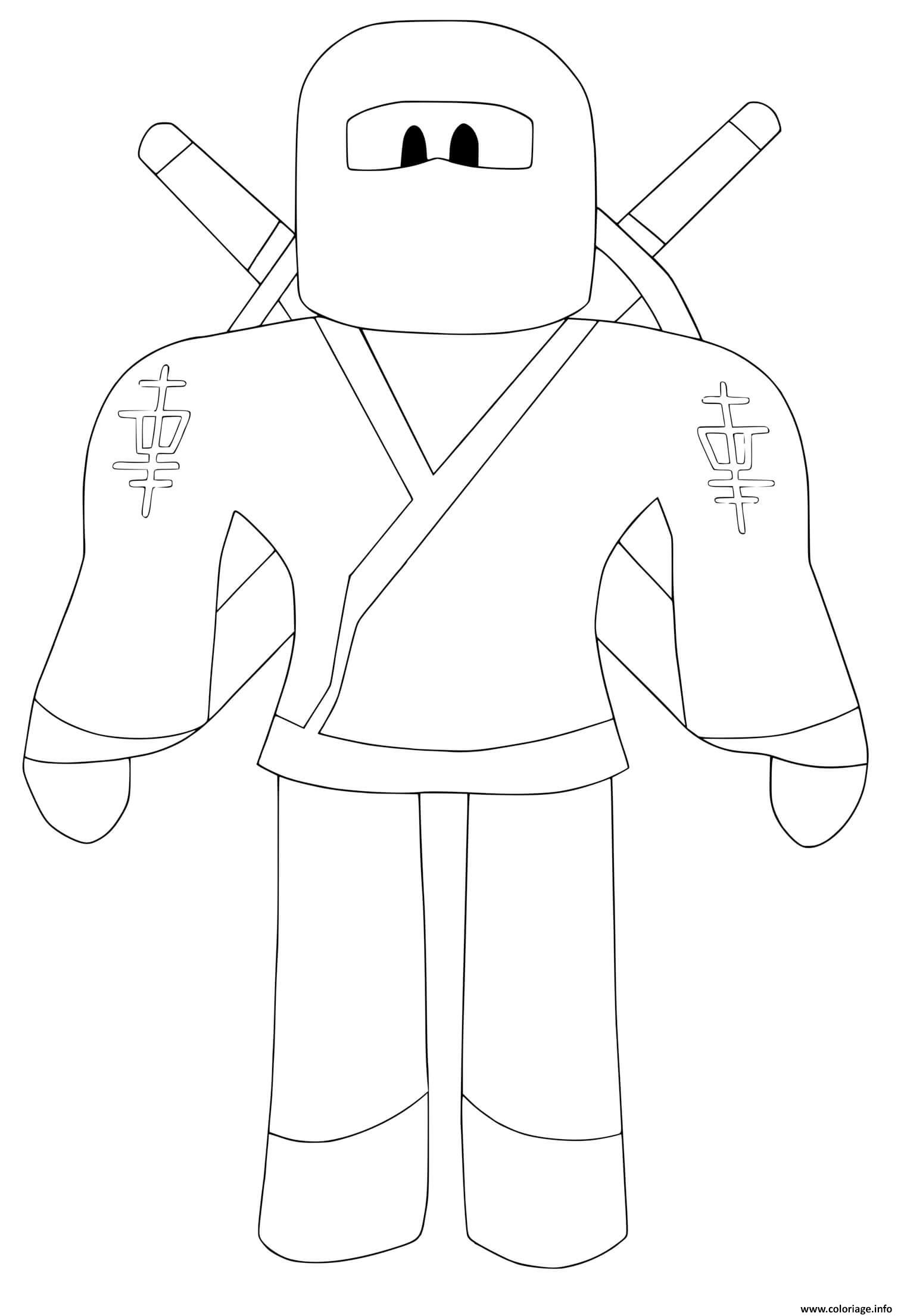 Dessin Roblox Ninja Coloriage Gratuit à Imprimer