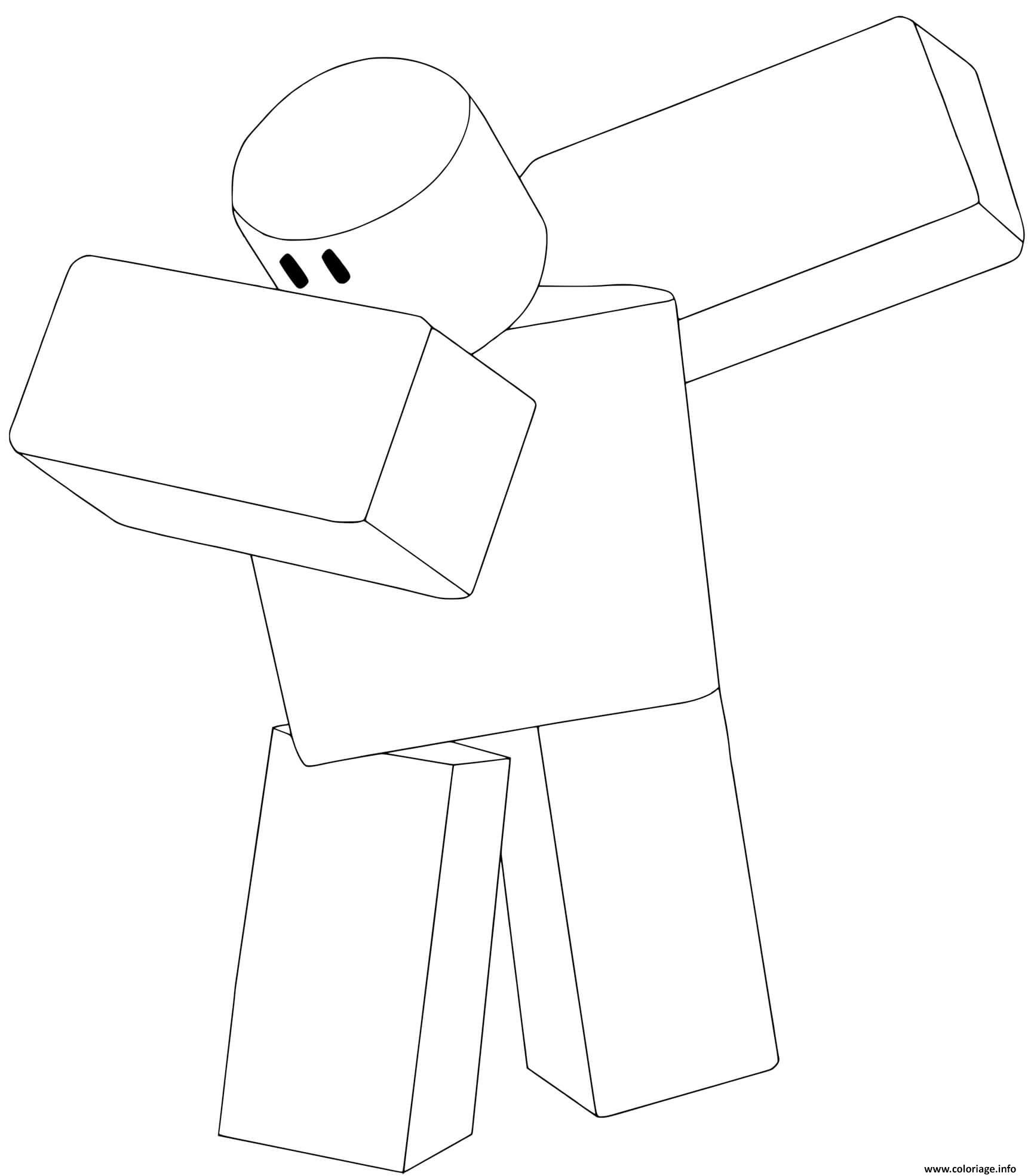 Dessin Roblox Noob Coloriage Gratuit à Imprimer