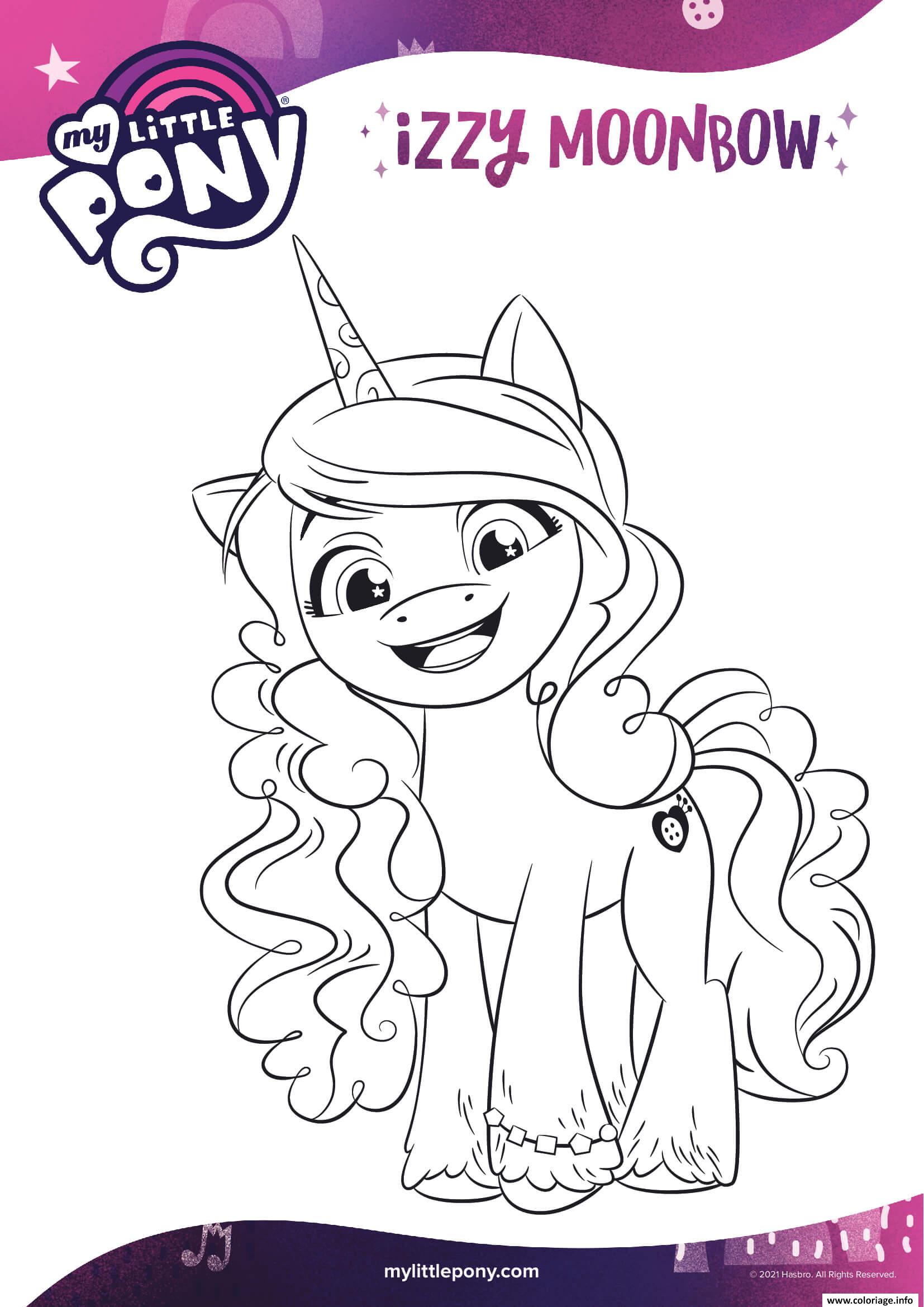 Coloriage Izzy Moonbow Loves Crafting Mlp 5 Dessin à Imprimer