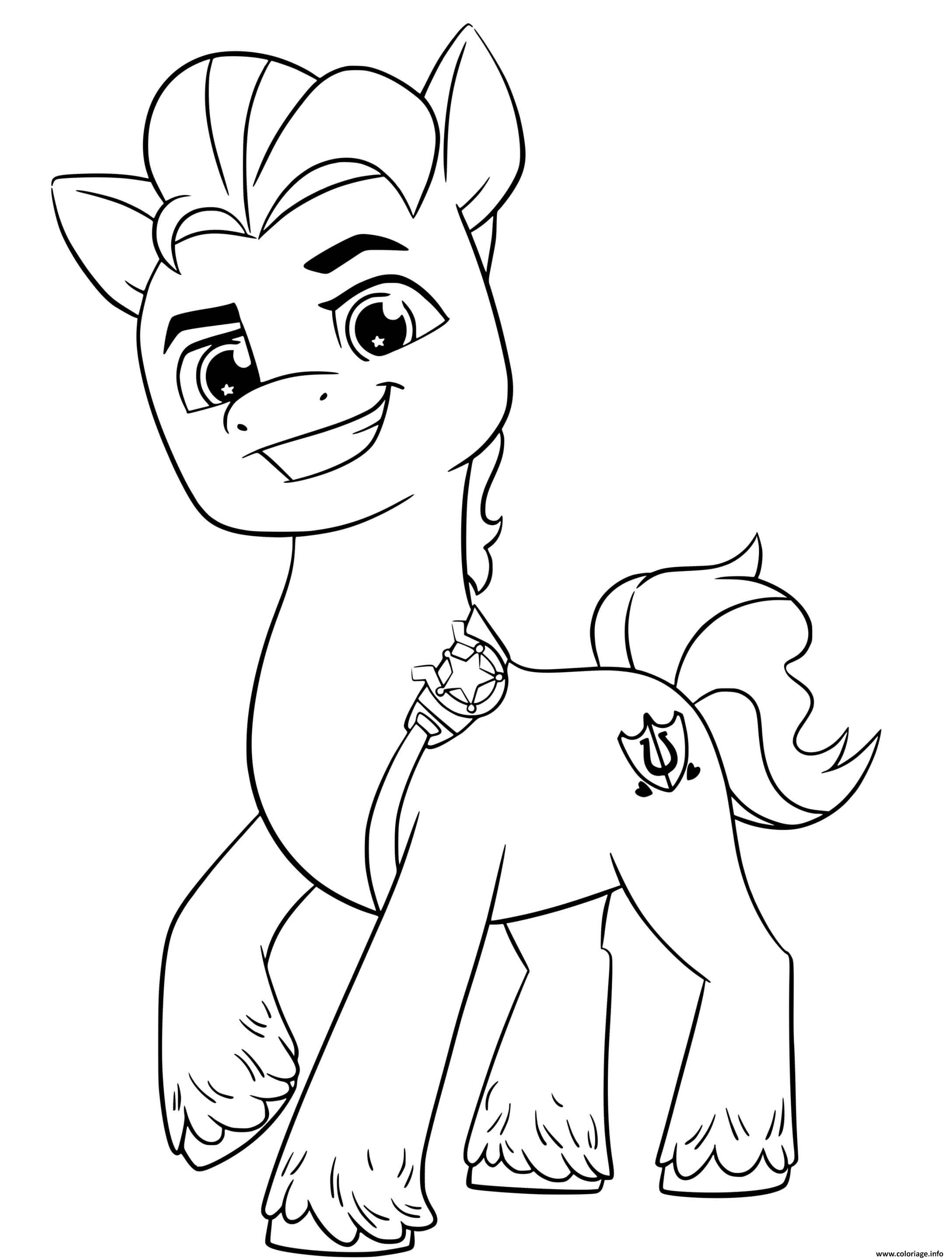 Dessin hitch trailblazer my little pony a new generation mlp 5 Coloriage Gratuit à Imprimer