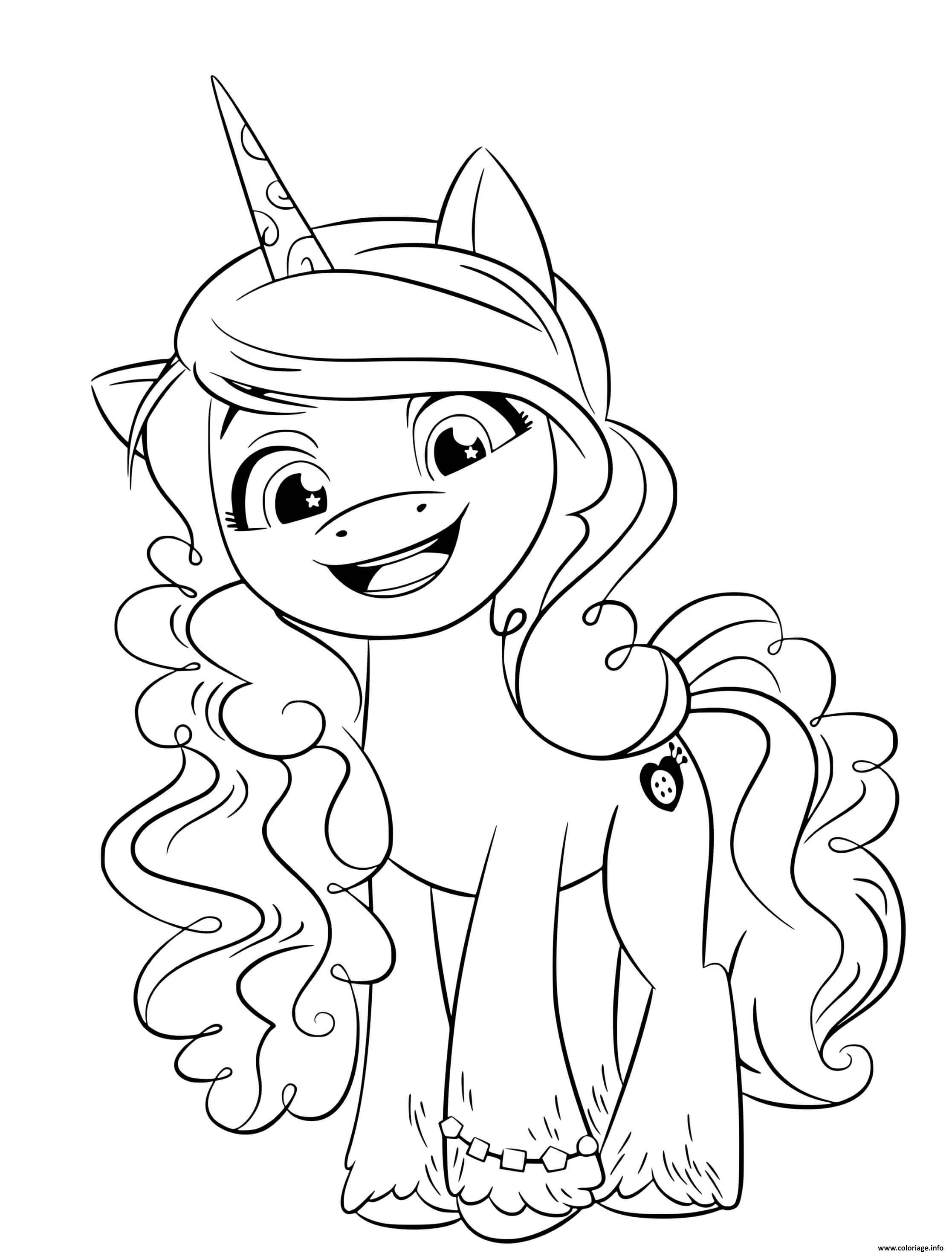 Dessin izzy moonbow loves crafting mlp 5 Coloriage Gratuit à Imprimer