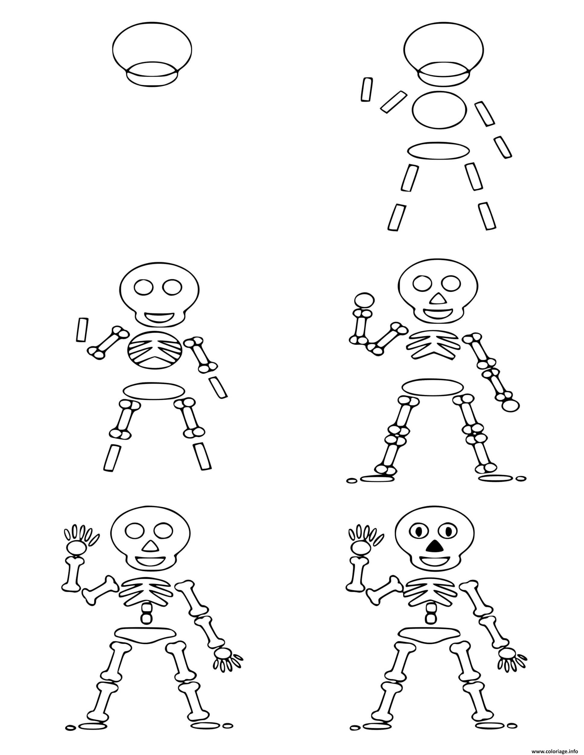 Как нарисовать скелет человека поэтапно