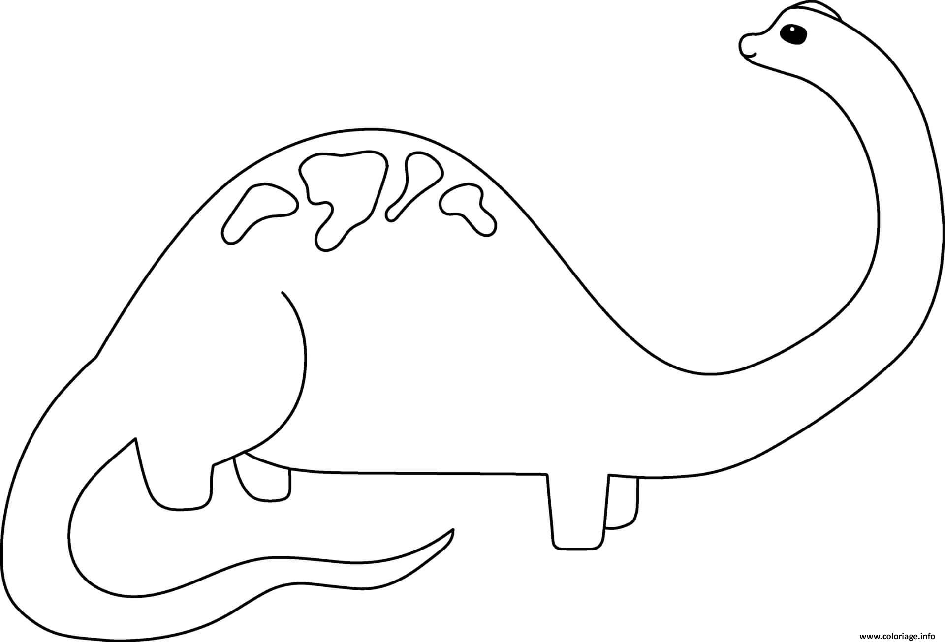 Dessin dinosaure Brachiosaurus Coloriage Gratuit à Imprimer