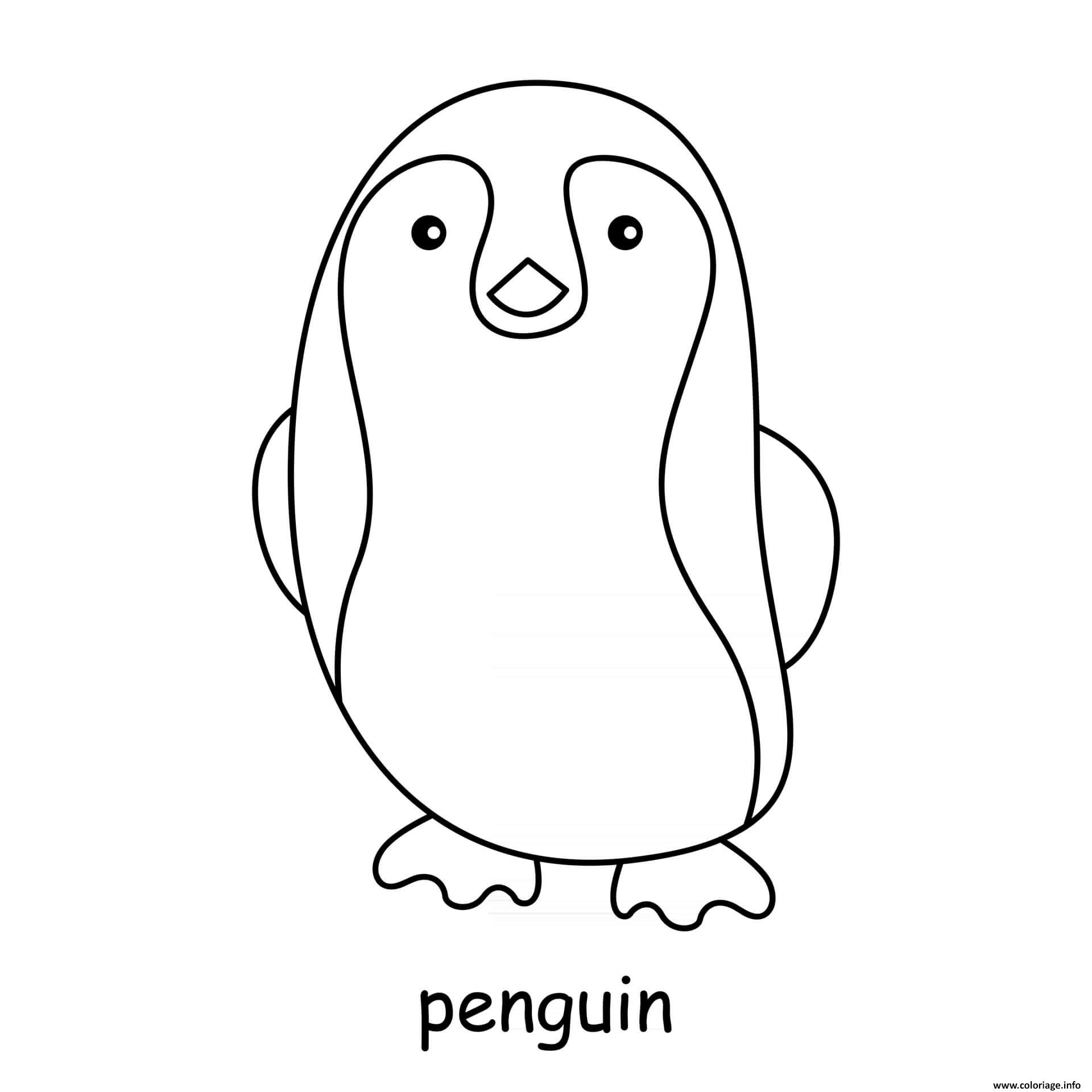 Dessin pingouin manchot Coloriage Gratuit à Imprimer