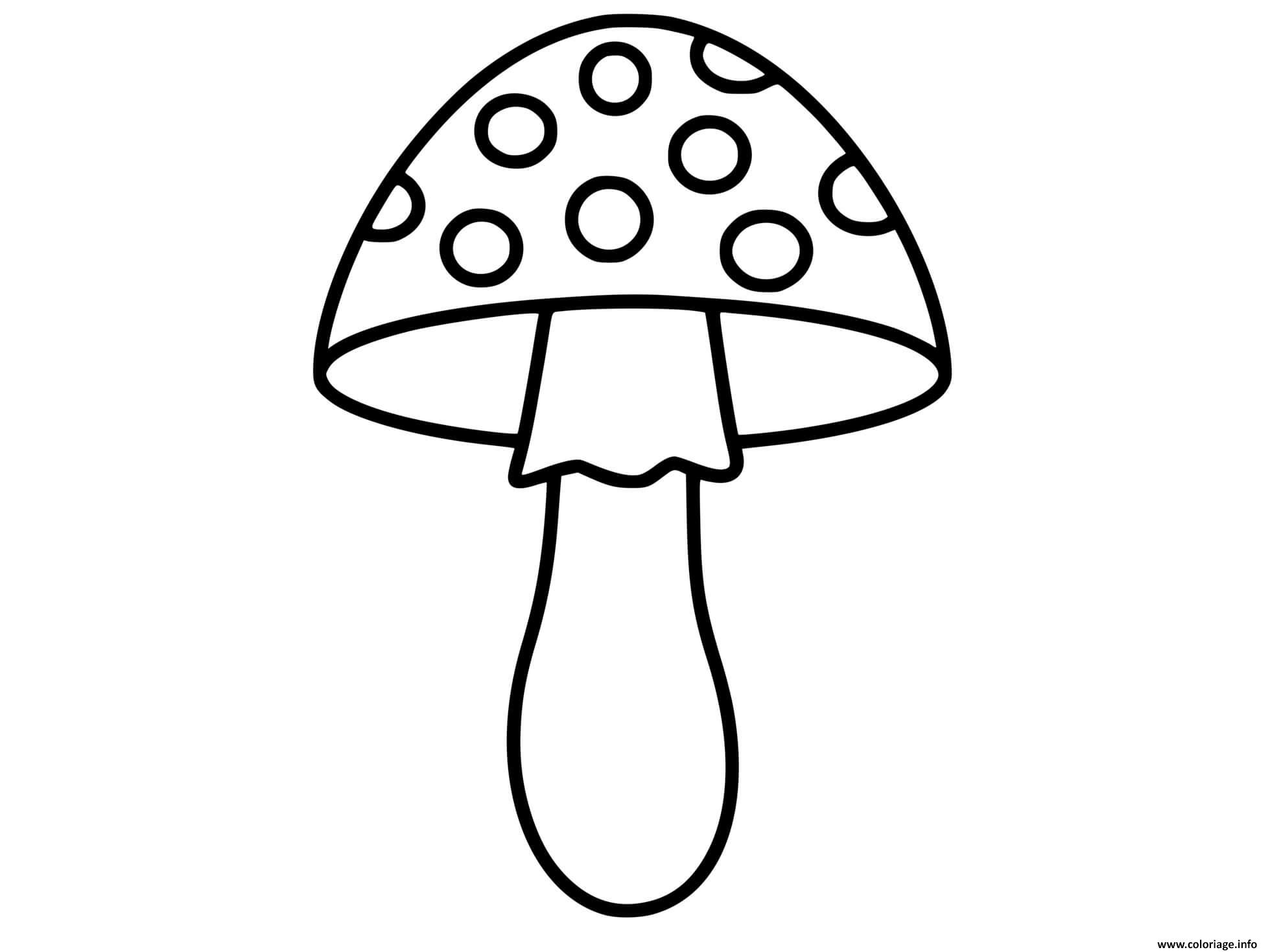 Dessin champignon volvaire gluante Coloriage Gratuit à Imprimer