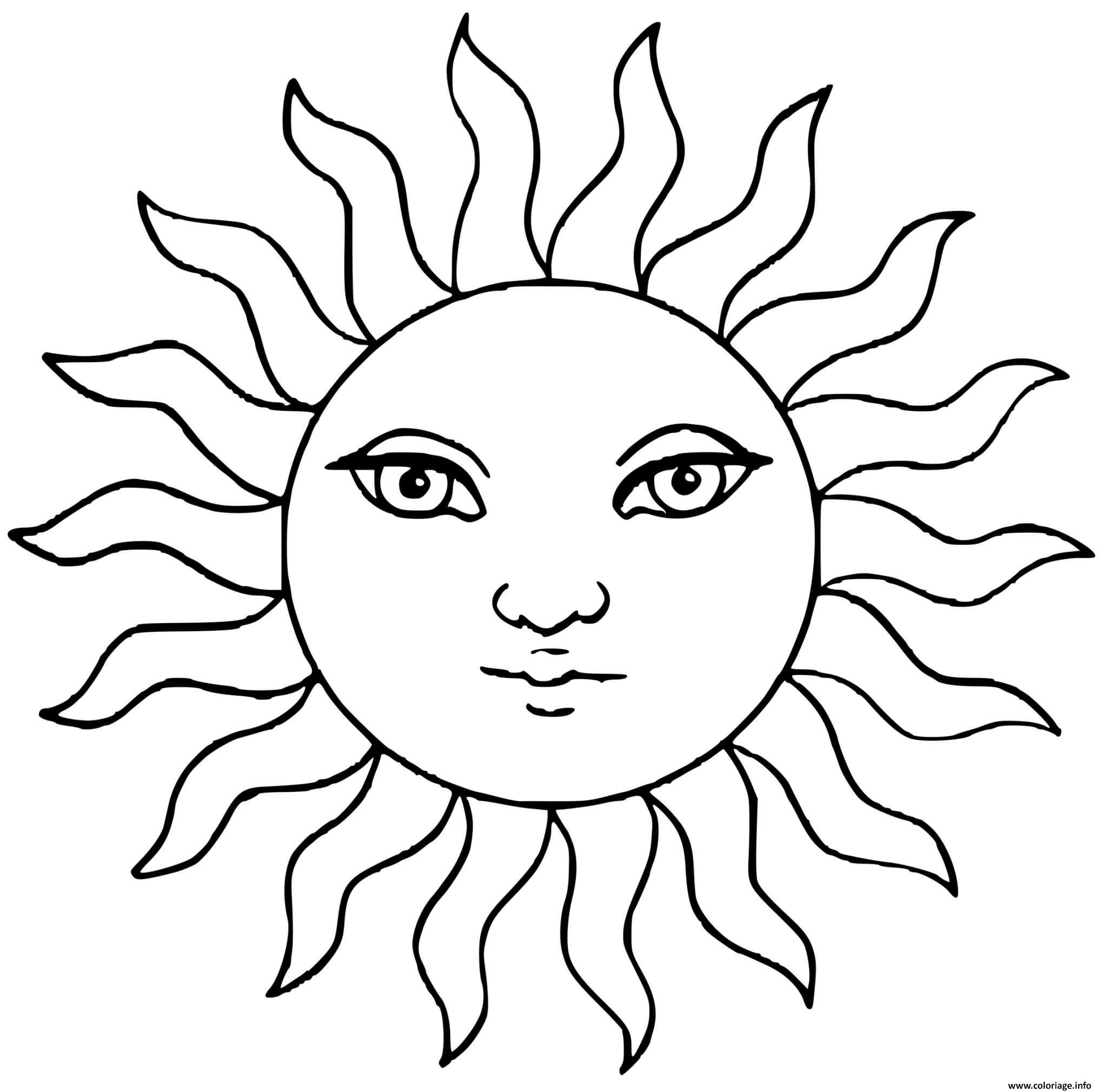 Dessin soleil circle du soleil Coloriage Gratuit à Imprimer