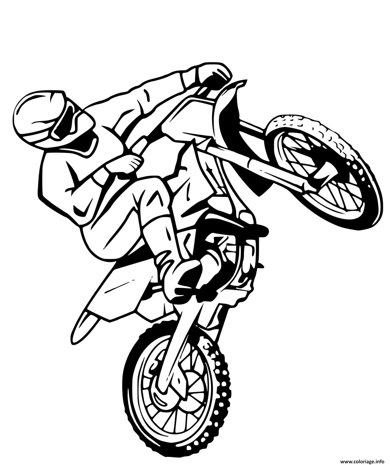 Coloriage Moto Cross Bike Dessin Motocross à imprimer
