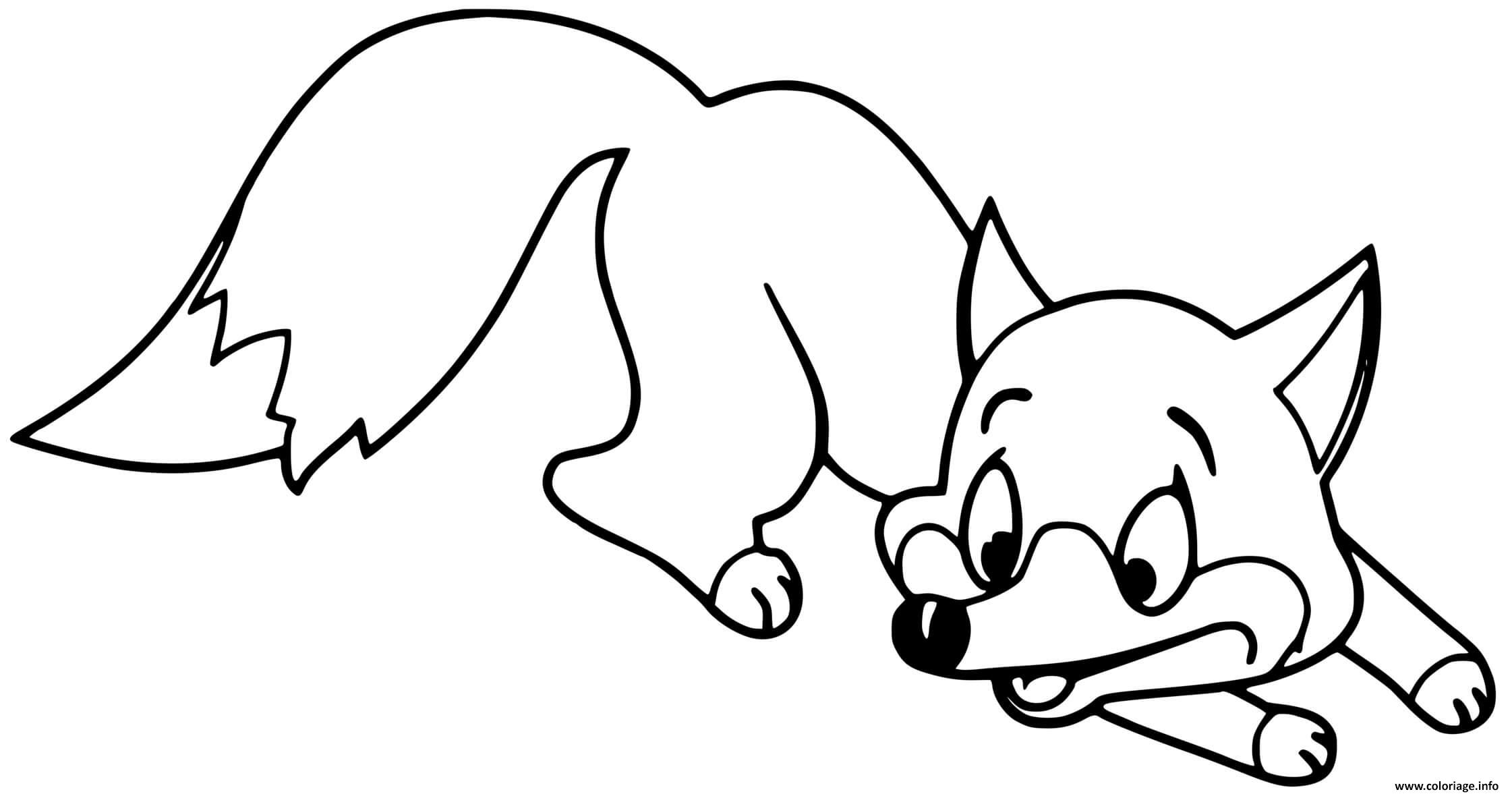 Dessin bebe renard mignon facile Coloriage Gratuit à Imprimer