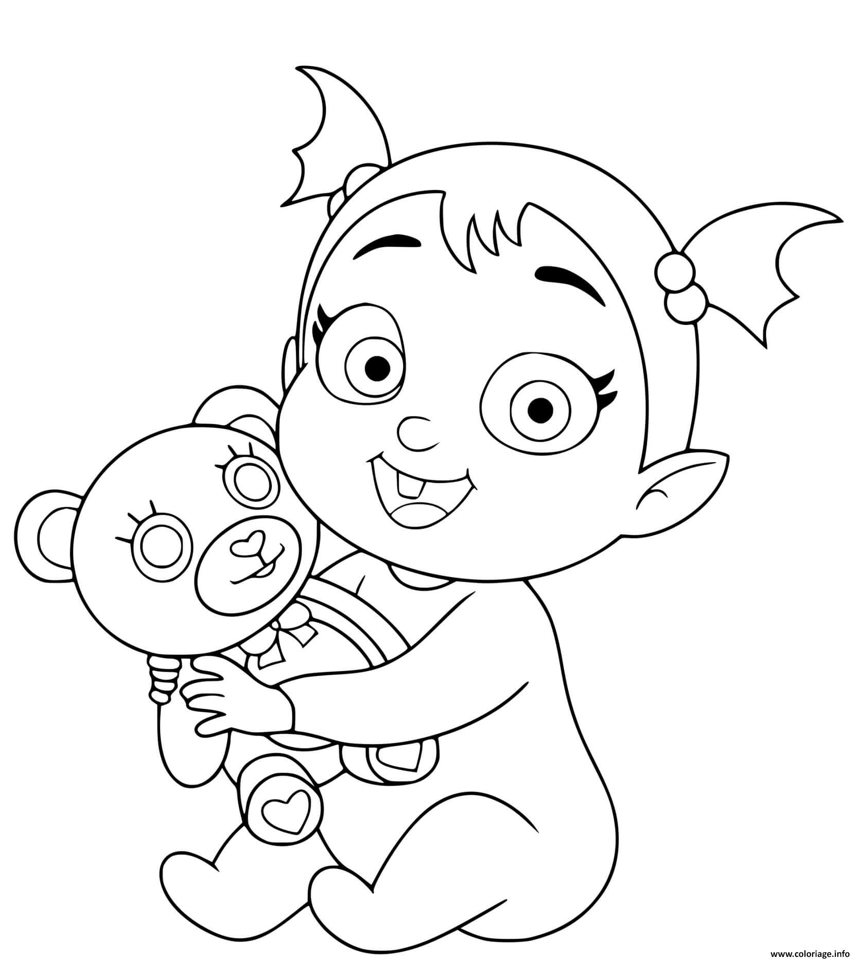 Dessin vampirina bebe enfant petite fille Coloriage Gratuit à Imprimer