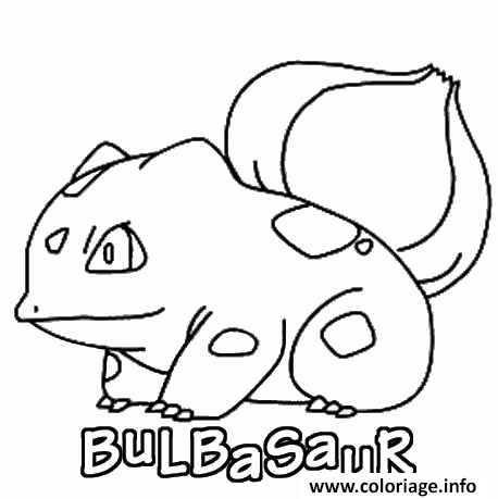 Coloriage Coloriez Pokemon 001 Bulbasaur Dessin à Imprimer