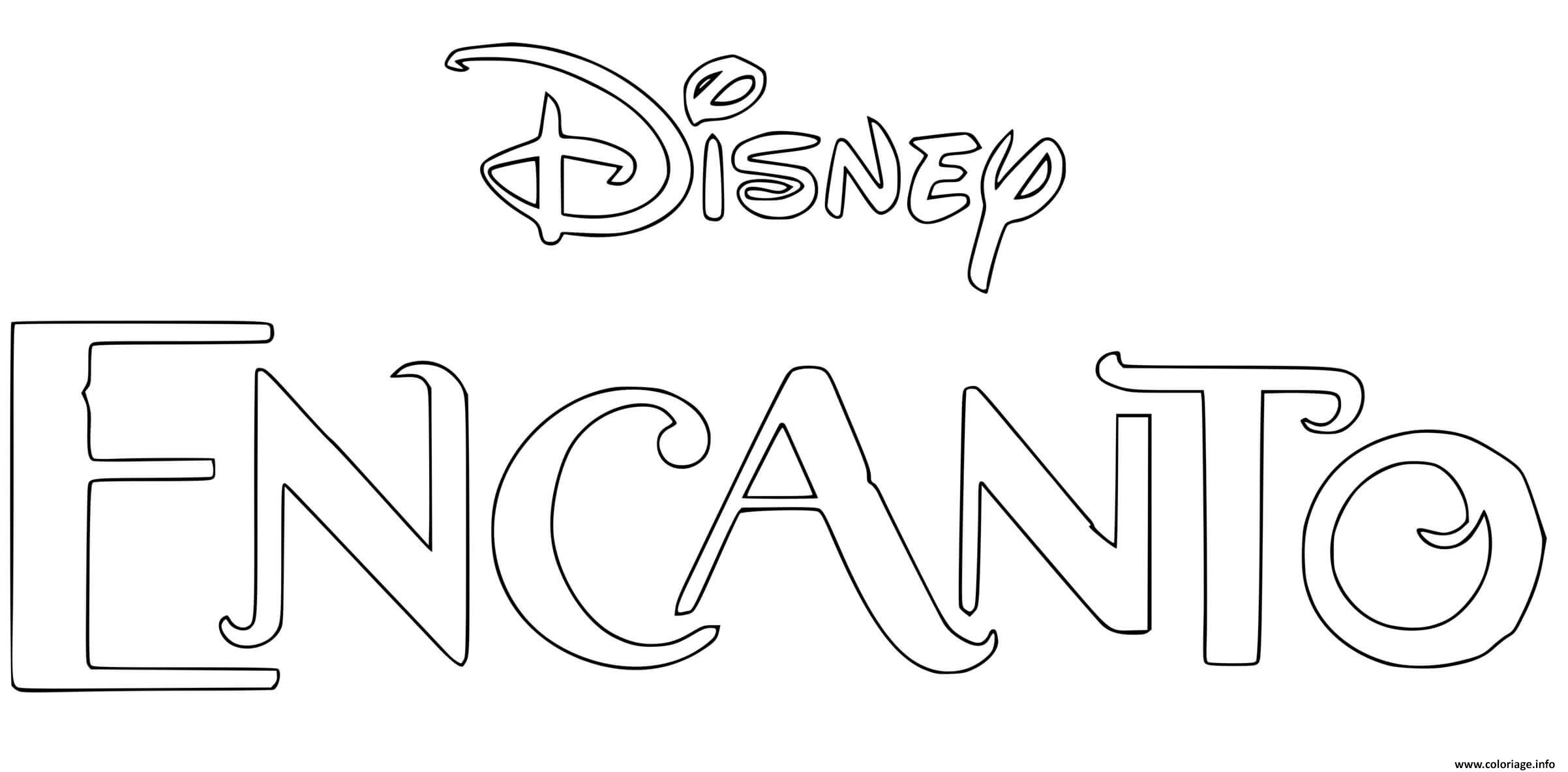 Dessin Logo Disney Encanto Coloriage Gratuit à Imprimer