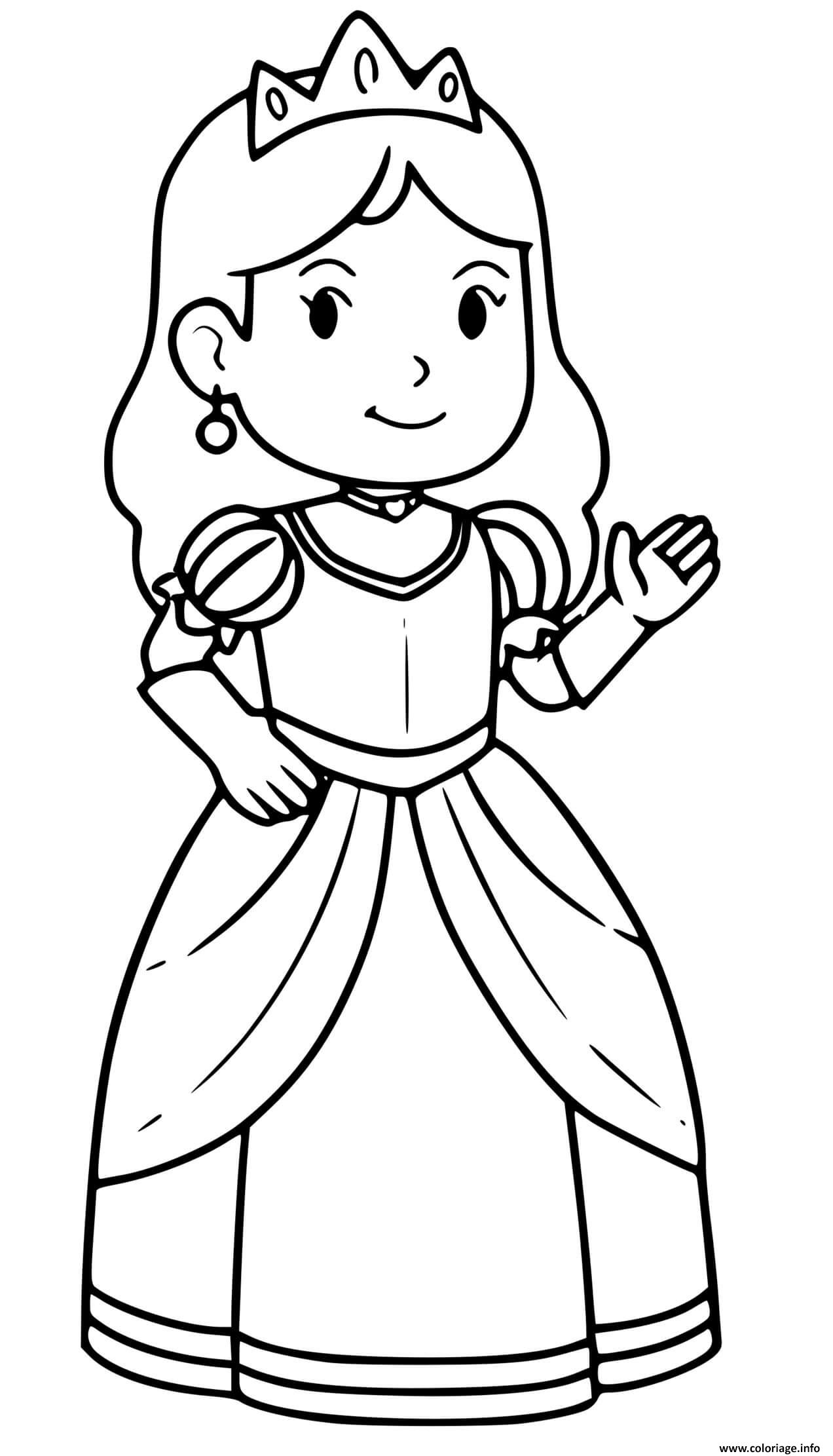 Dessin belle princesse barbie cp Coloriage Gratuit à Imprimer