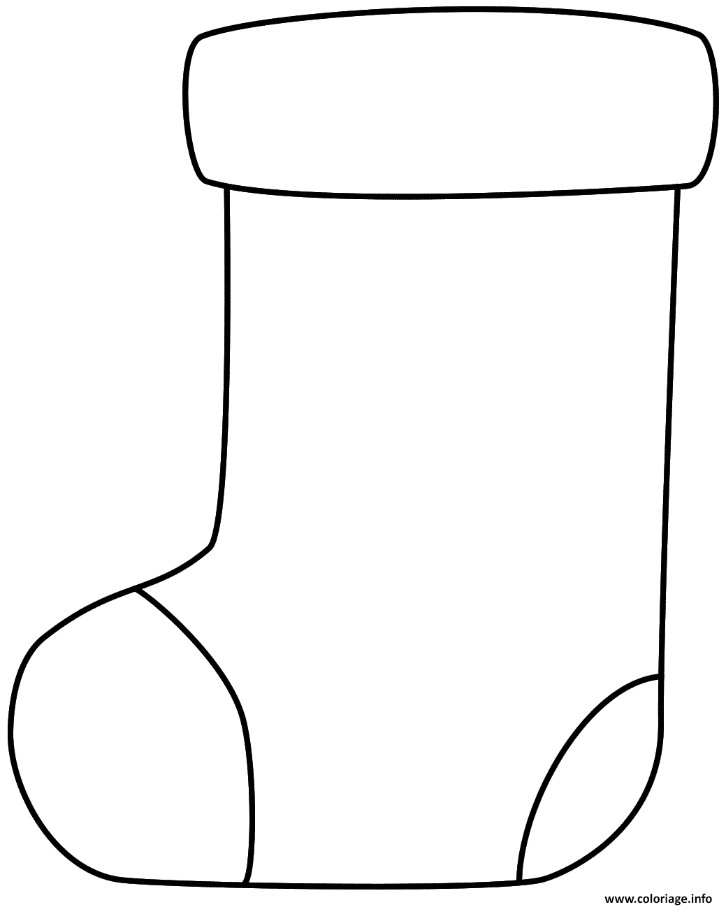 Coloriage Bas De Noel Facile Maternelle Dessin Chaussette De Noel 