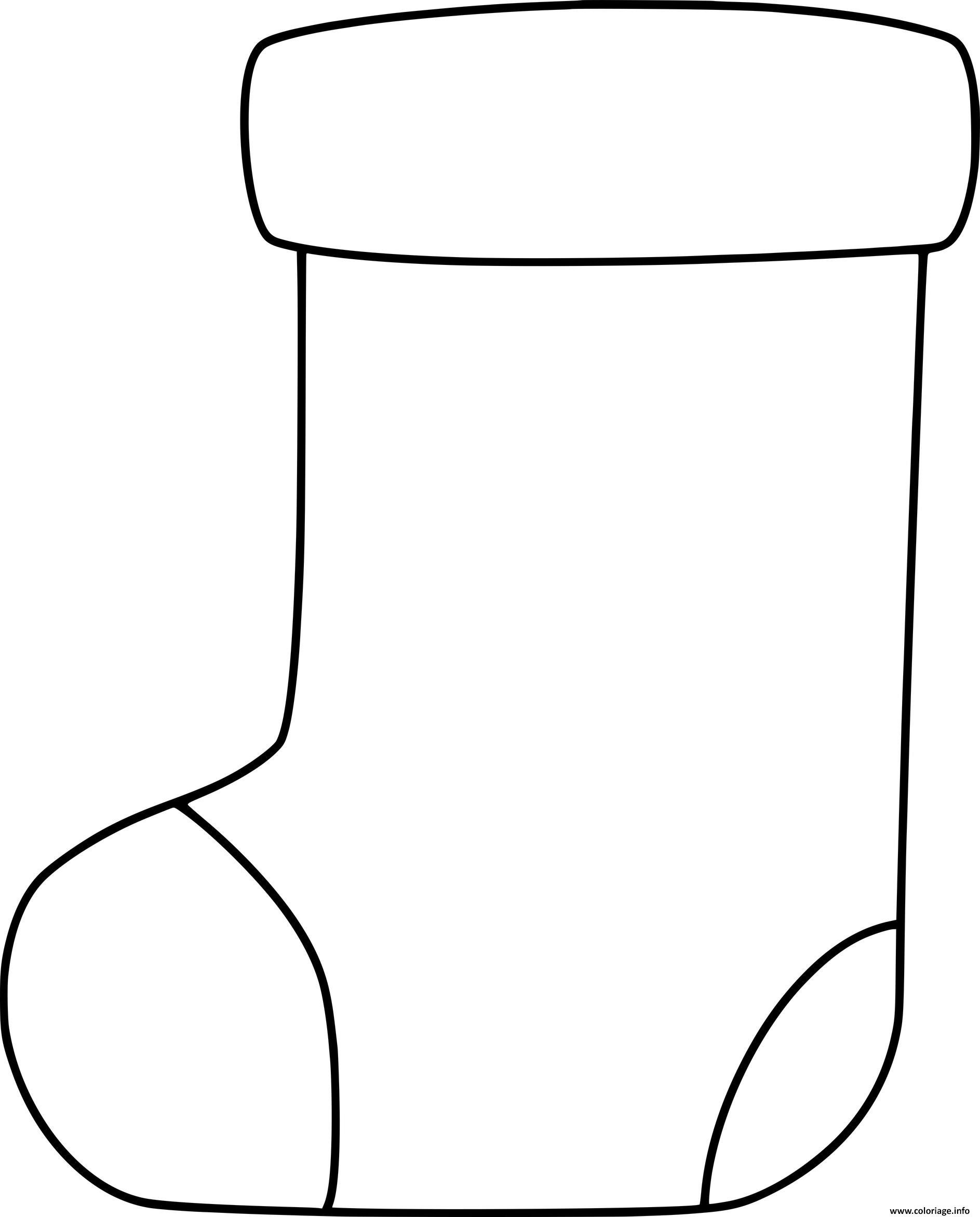 Dessin bas de noel tres simple et facile Coloriage Gratuit à Imprimer