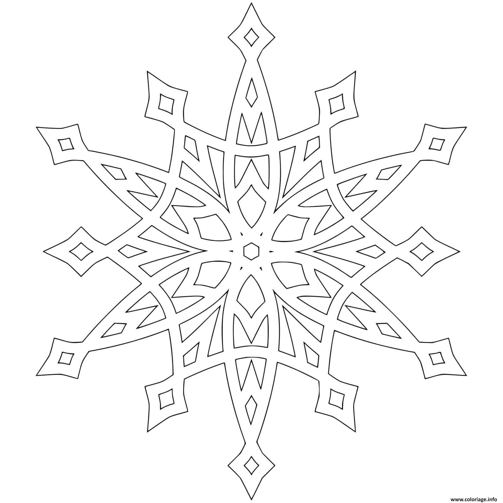 Dessin flocon snowflake Coloriage Gratuit à Imprimer
