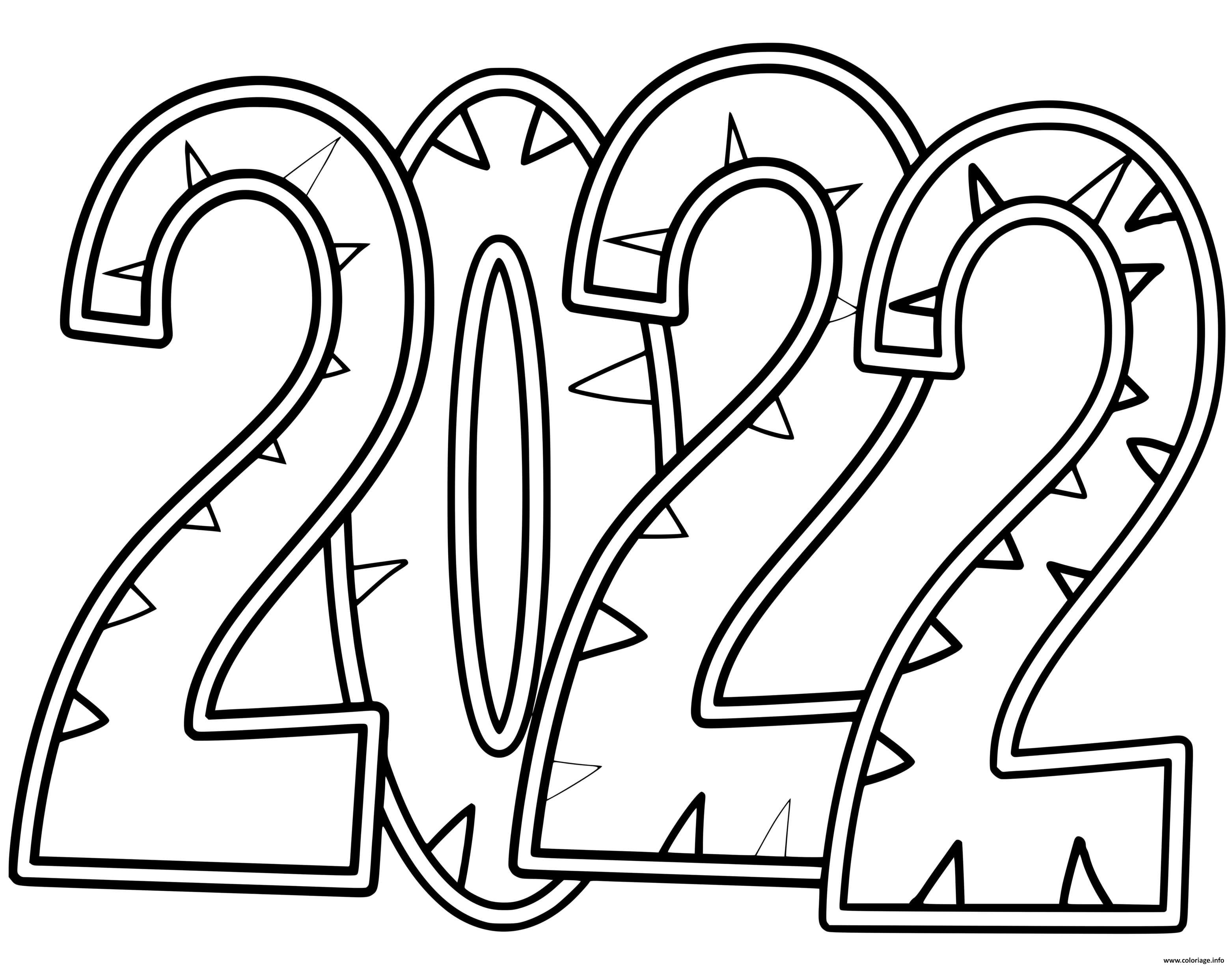 Dessin 2022 doodle by supercoloring Coloriage Gratuit à Imprimer