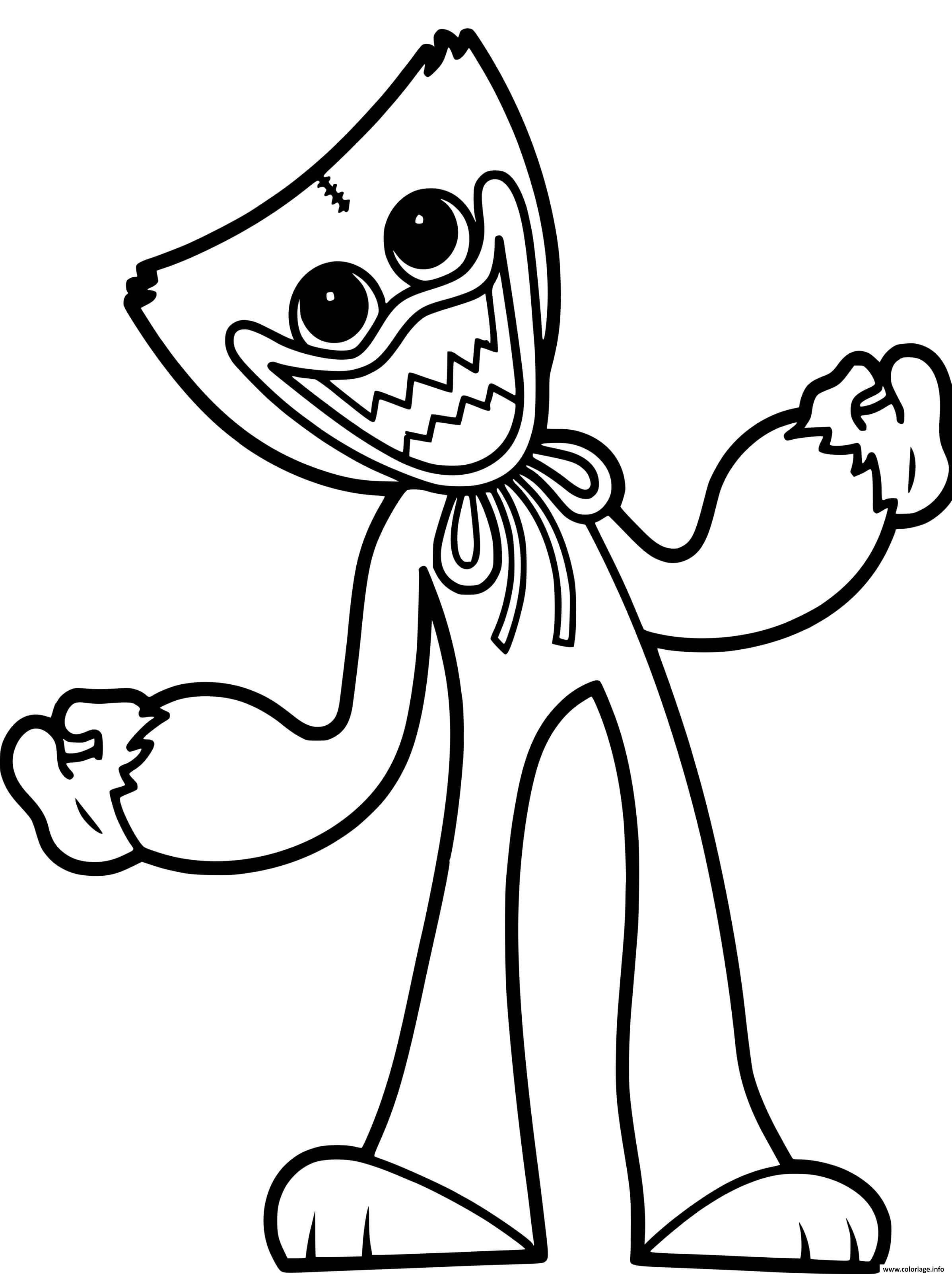 Coloriage Huggy Wuggy Dancing Dessin Huggy Wuggy à imprimer