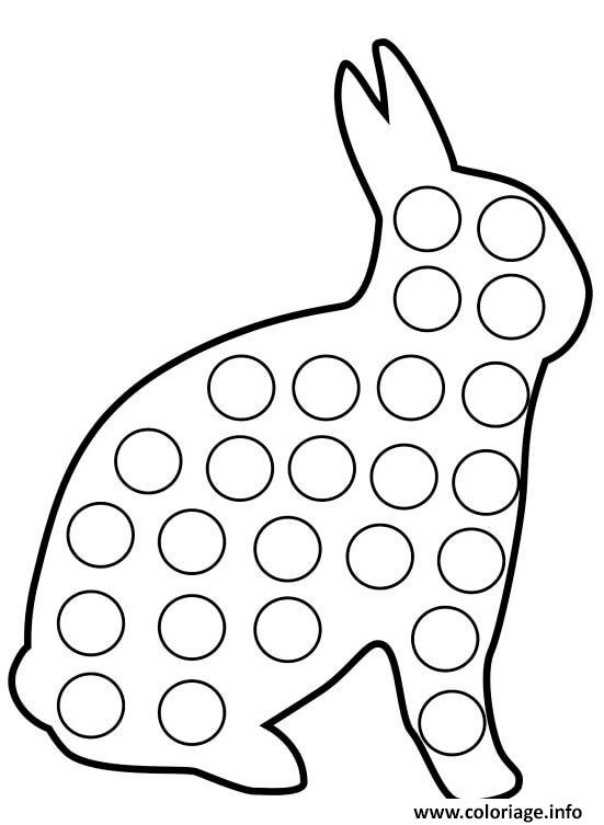 Dessin pop it lapin 2 Coloriage Gratuit à Imprimer