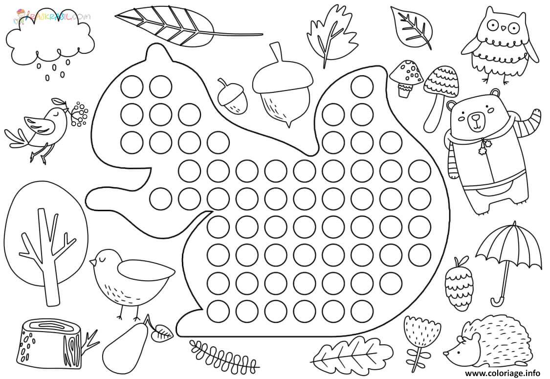 Dessin pop it automne Coloriage Gratuit à Imprimer