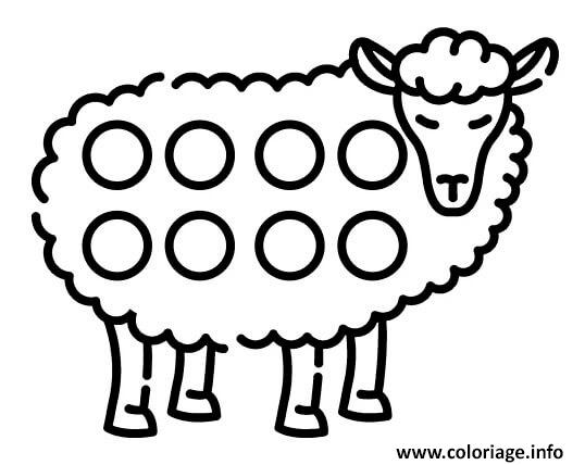 Dessin pop it mouton animal de ferme Coloriage Gratuit à Imprimer