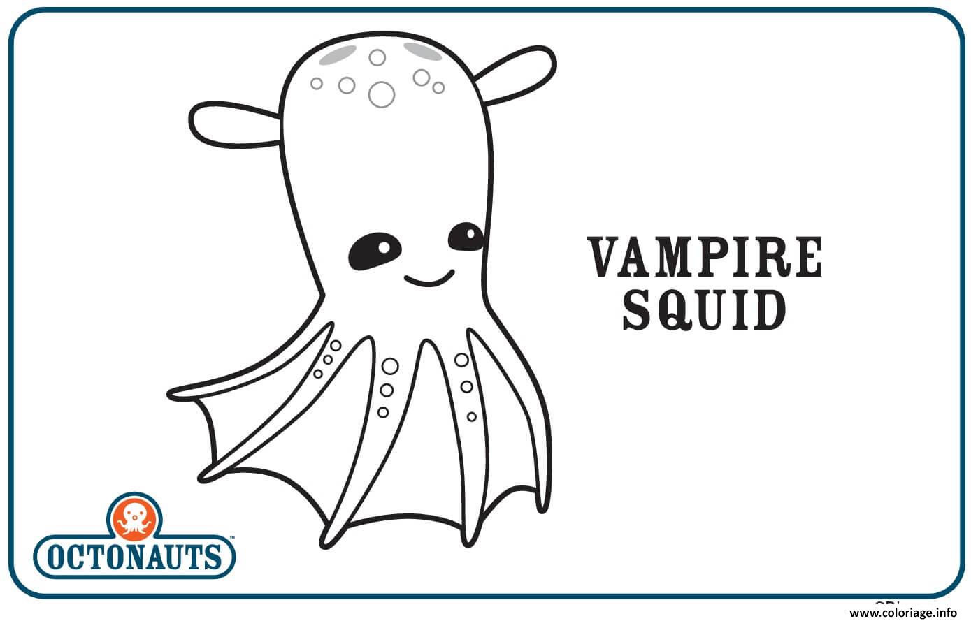 Dessin vampire squid octonaute creature Coloriage Gratuit à Imprimer