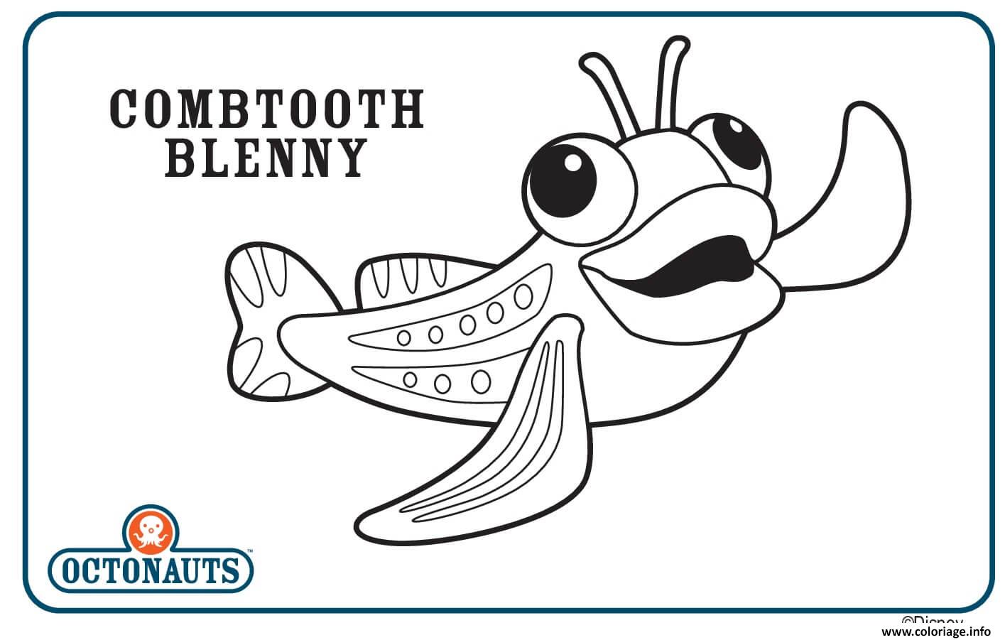 Dessin combtooth blenny octonaute creature Coloriage Gratuit à Imprimer