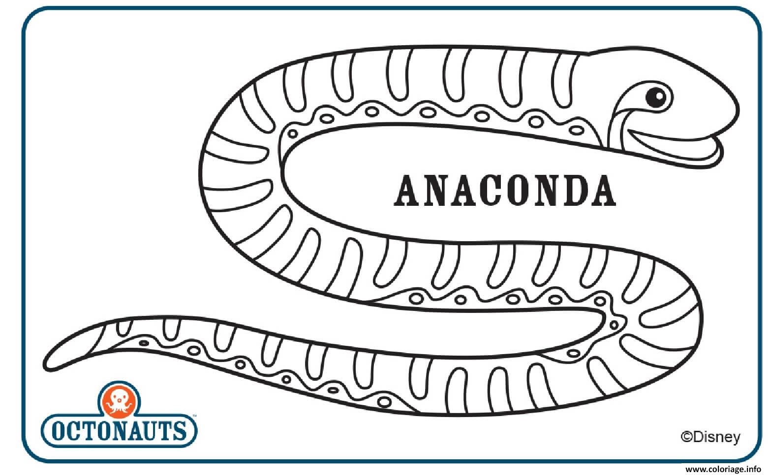 Dessin anaconda octonaute creature Coloriage Gratuit à Imprimer