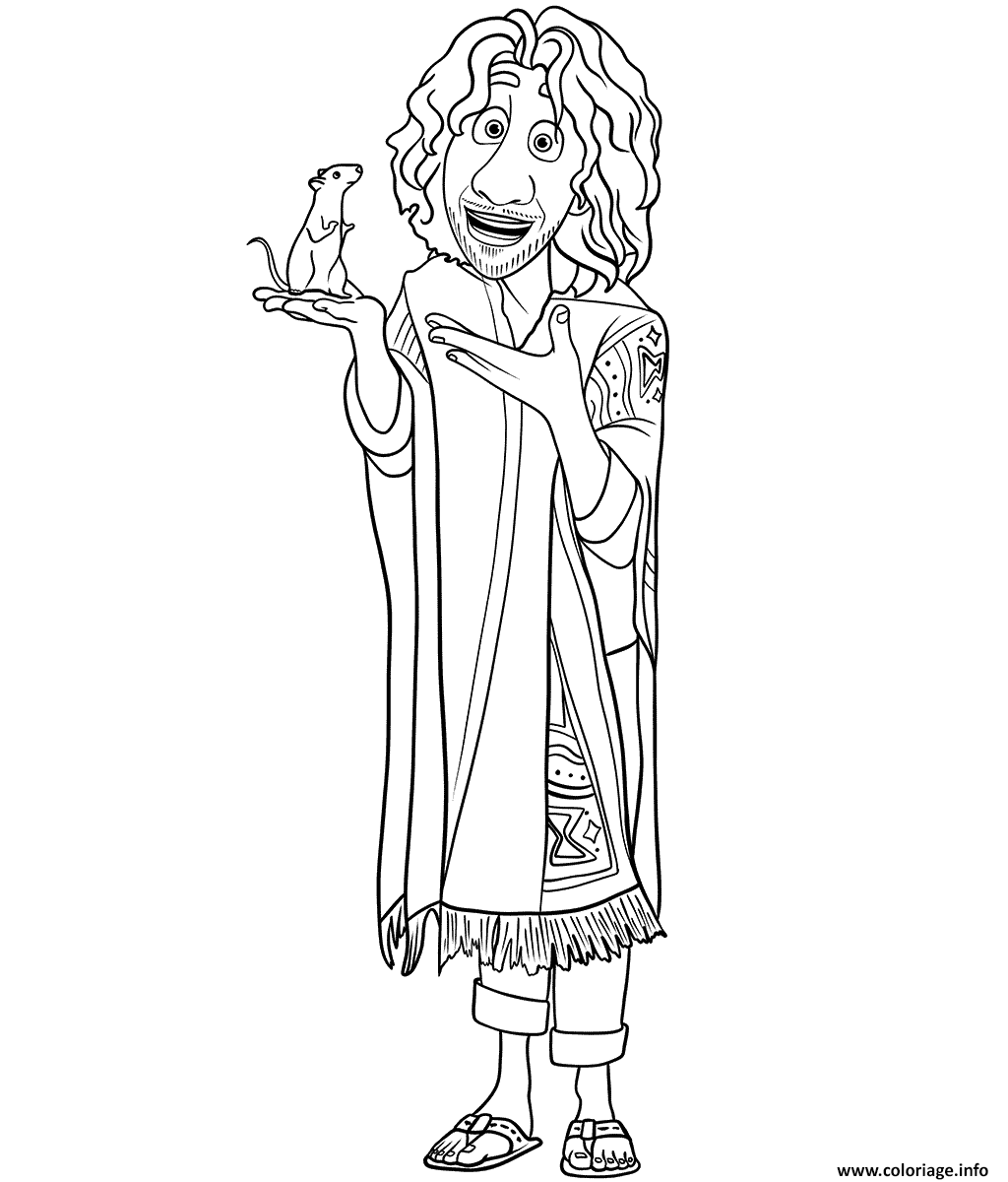 Coloriage Encanto Bruno Madrigal Dessin Encanto Imprimer