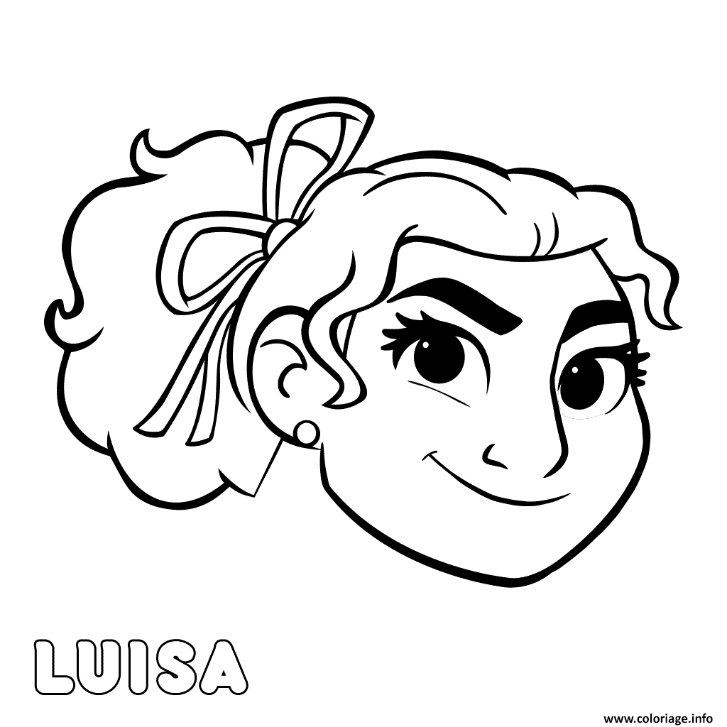 Dessin Encanto Luisa Coloriage Gratuit à Imprimer