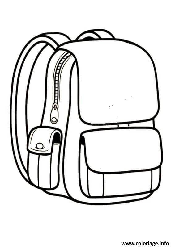 Dessin cartable maternelle Coloriage Gratuit à Imprimer