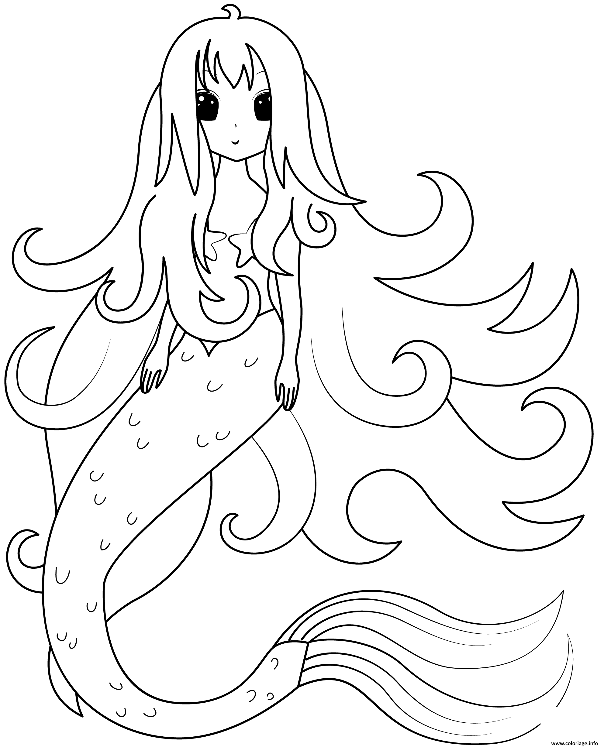 A paper Mermaid шаблон