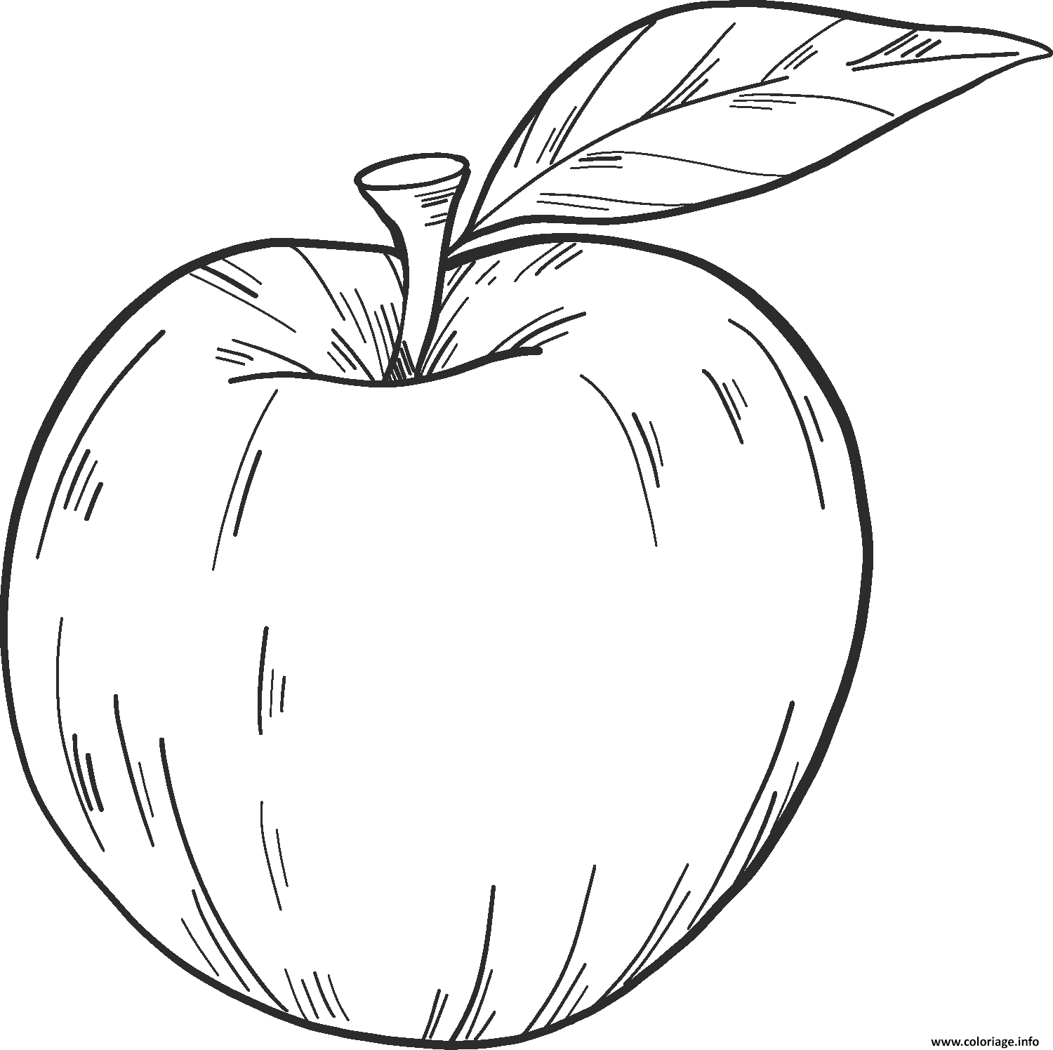 Dessin pomme mcintosh de couleur rouge Coloriage Gratuit à Imprimer