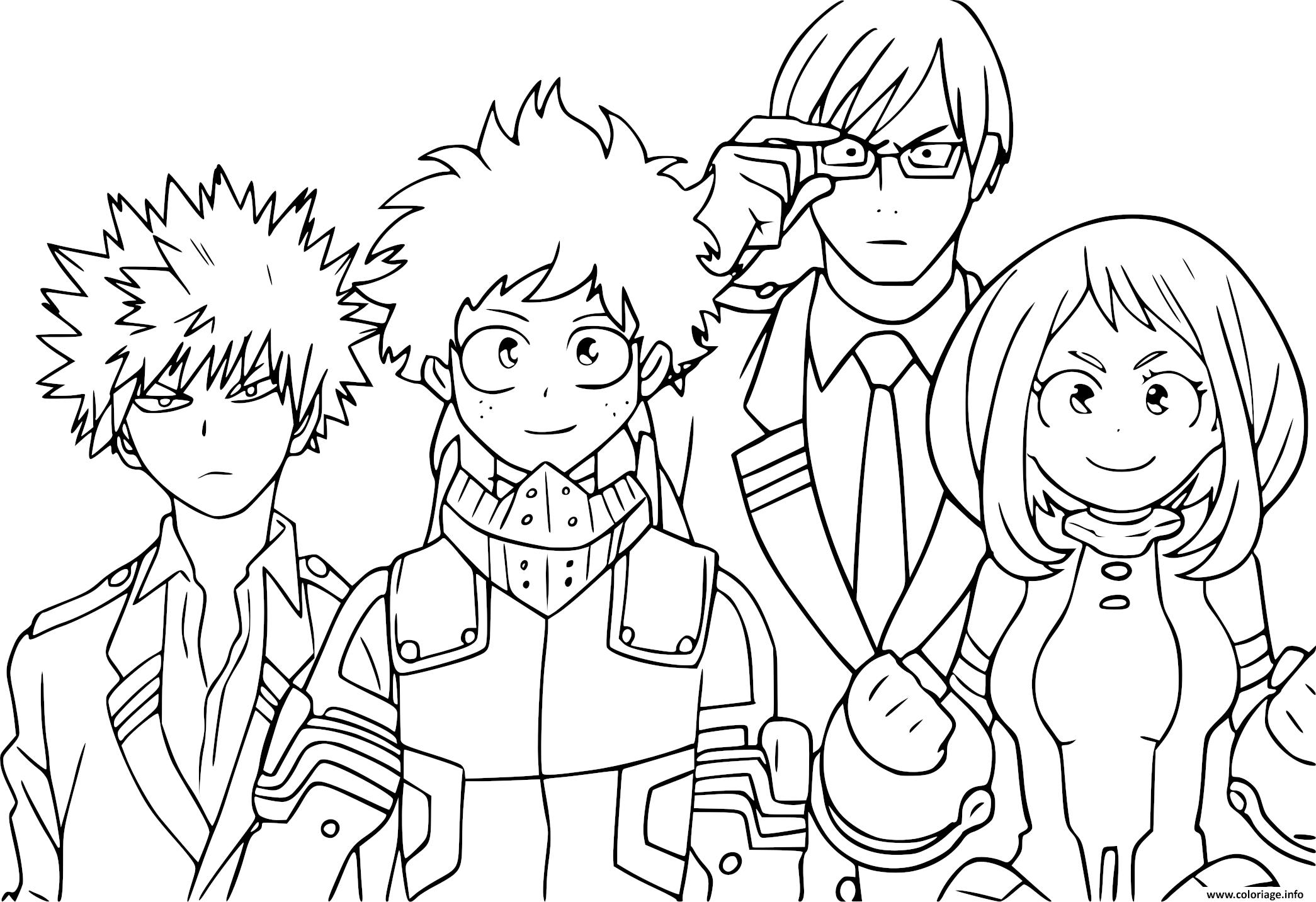 Coloriage My Hero Academia Manga Anime JeColorie
