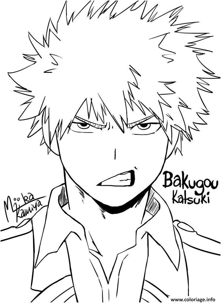 Coloriage bakugou katsuki my hero academia - JeColorie.com