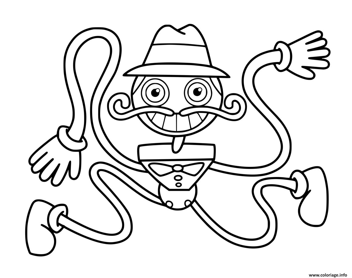 Dessin poppy playtime papa longue jambes Coloriage Gratuit à Imprimer