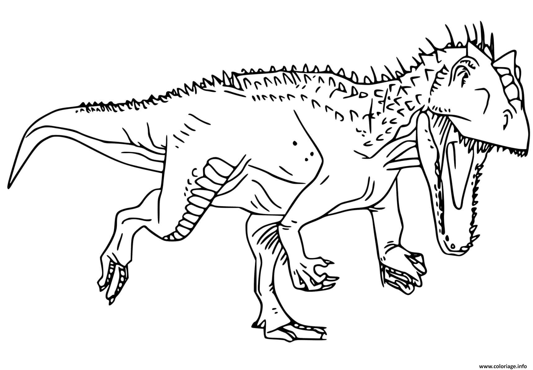 Coloriage Jurassic World La Colo Du Cretace Indominus Rex Dessin à Imprimer