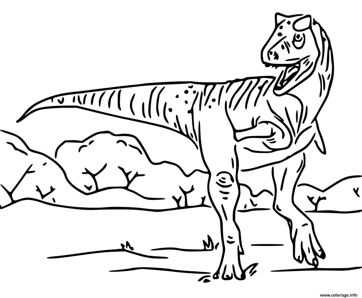 Coloriage Jurassic World La Colo Du Cretace Carnotaurus Dessin à Imprimer