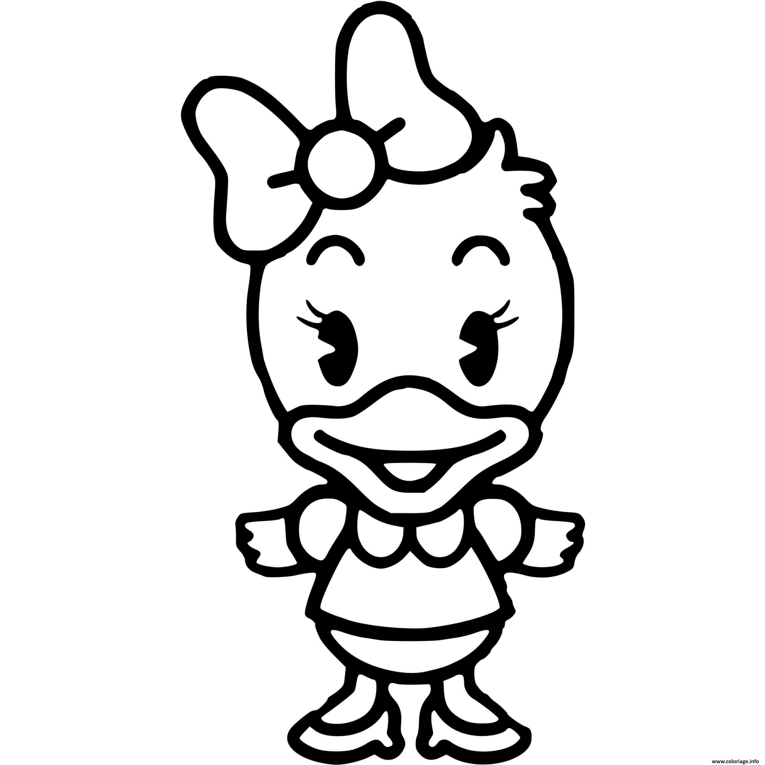 Dessin daisy duck bebe disney Coloriage Gratuit à Imprimer