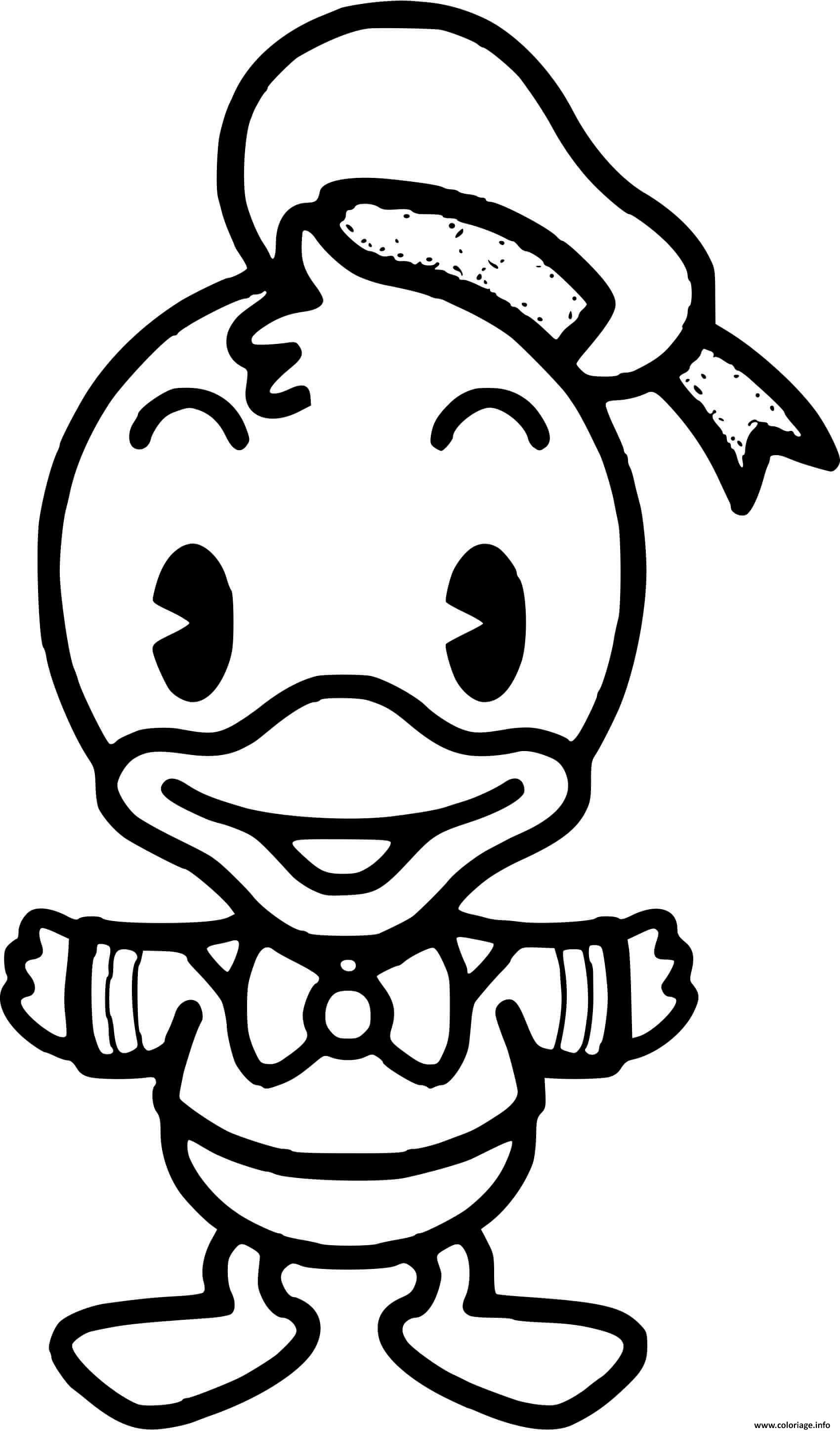 Coloriage Donald Duck Adorable Bebe Dessin à Imprimer