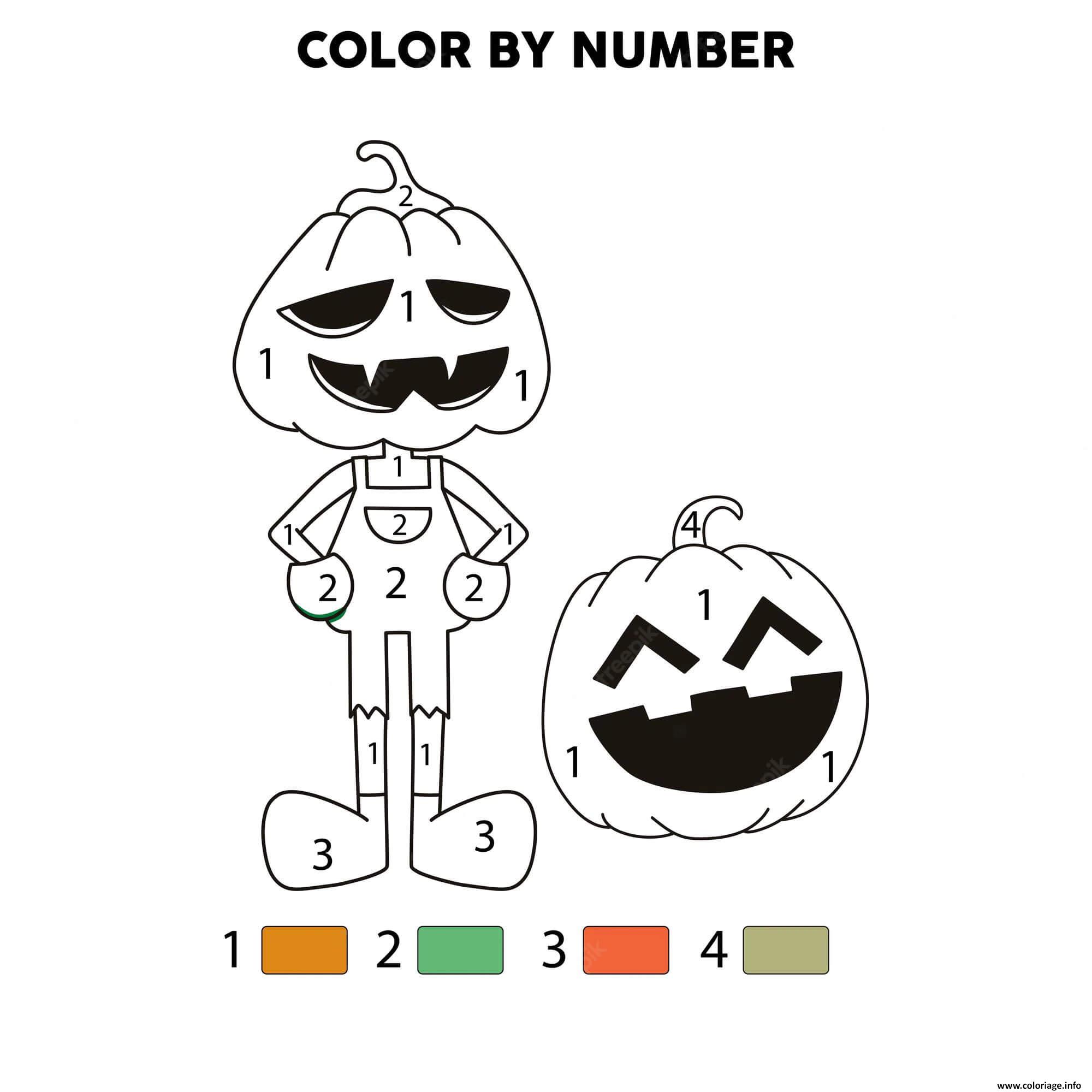 Dessin homme citrouille halloween magique Coloriage Gratuit à Imprimer