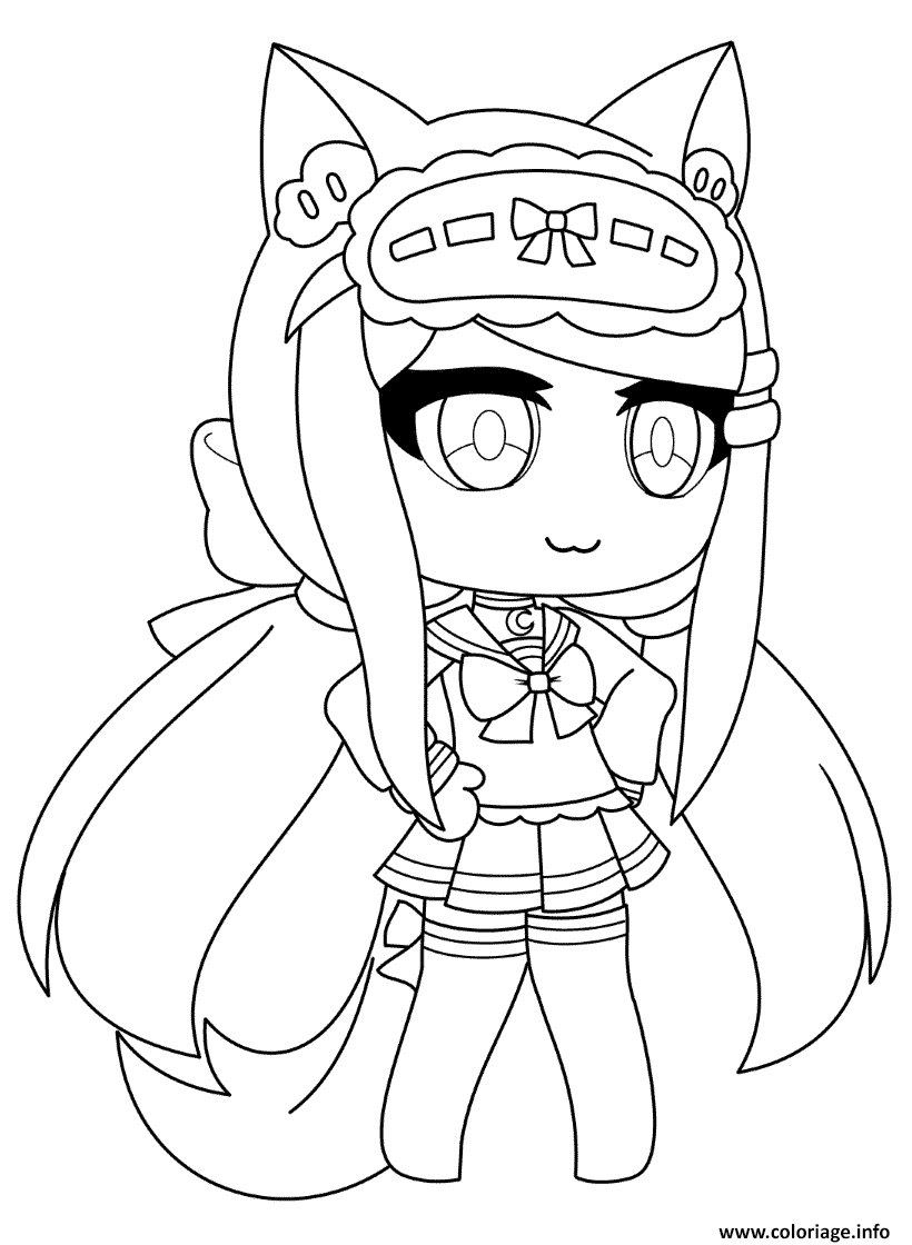 Coloriage Gacha Life Bad Girl Dessin Gacha Life à Imprimer