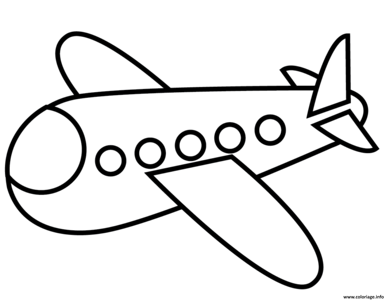 Coloriage Avion Facile Maternelle Dessin Avion à imprimer