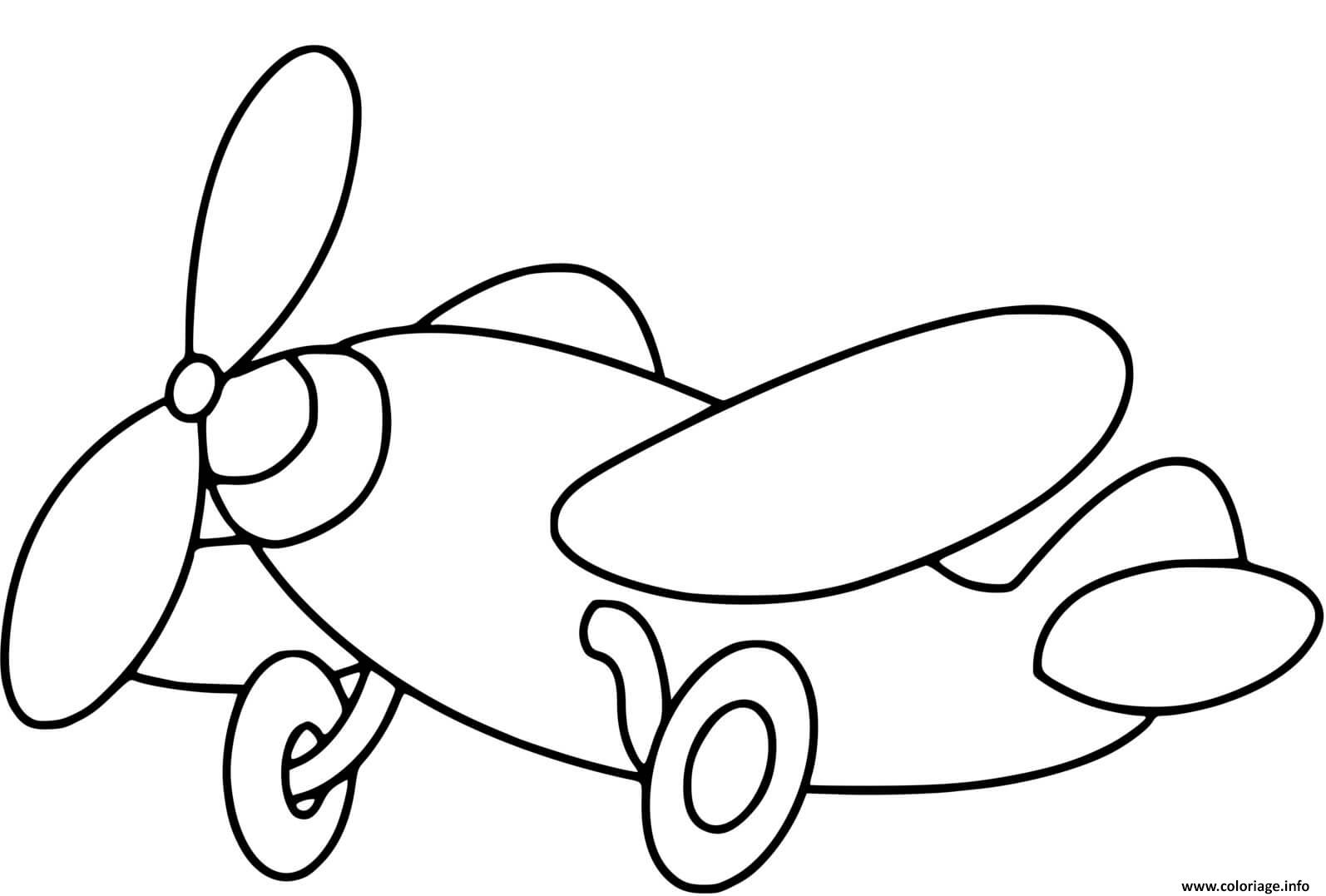 Dessin avion maternelle pour enfant Coloriage Gratuit à Imprimer