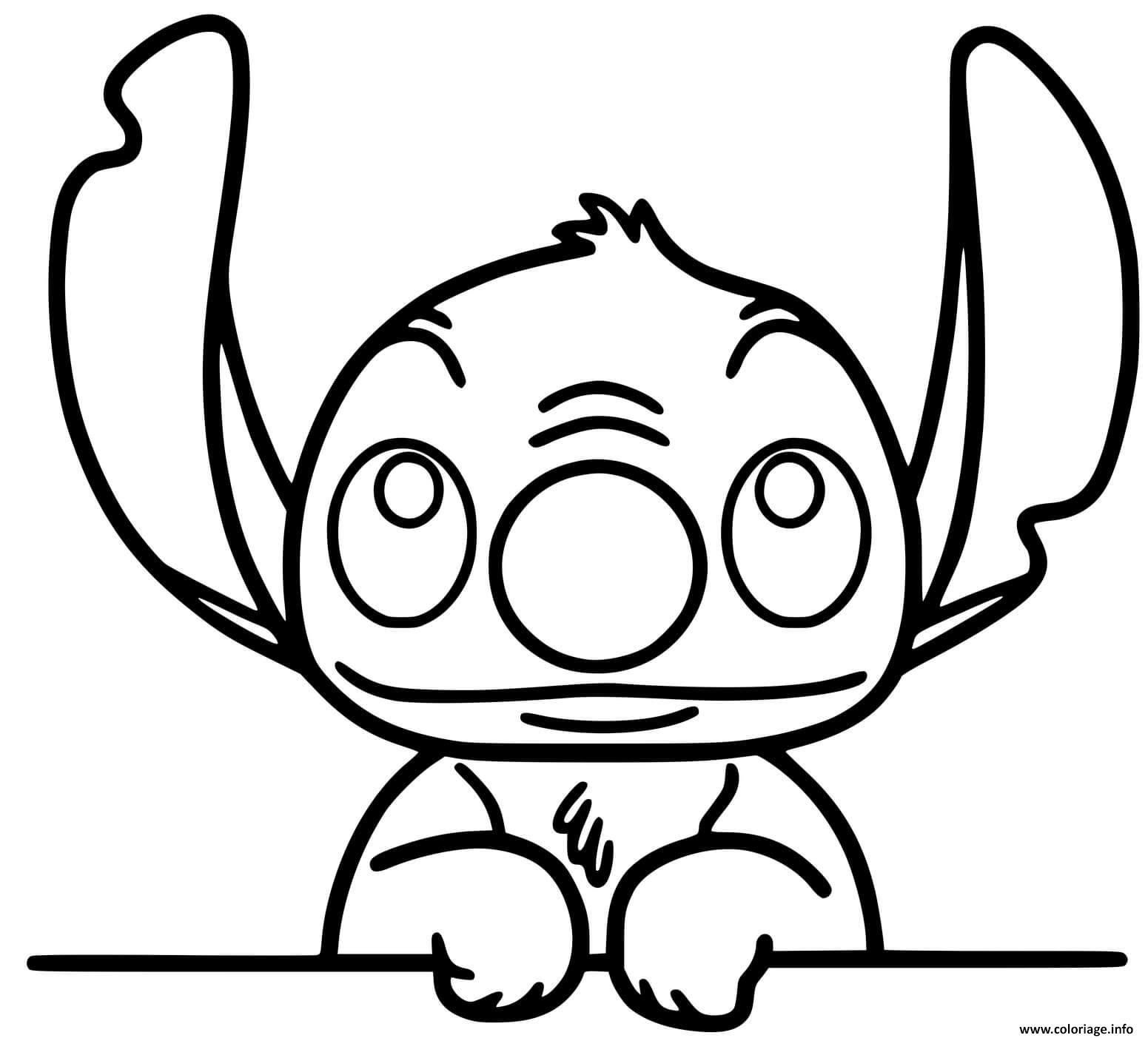 Coloriage Stitch mignon à imprimer gratuitement