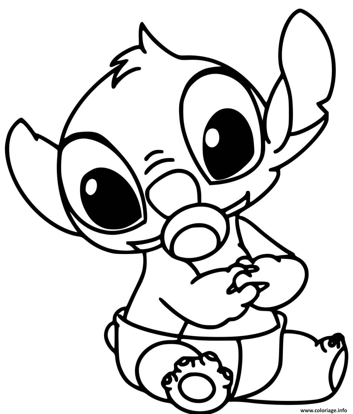 Dessin bebe stitch Coloriage Gratuit à Imprimer