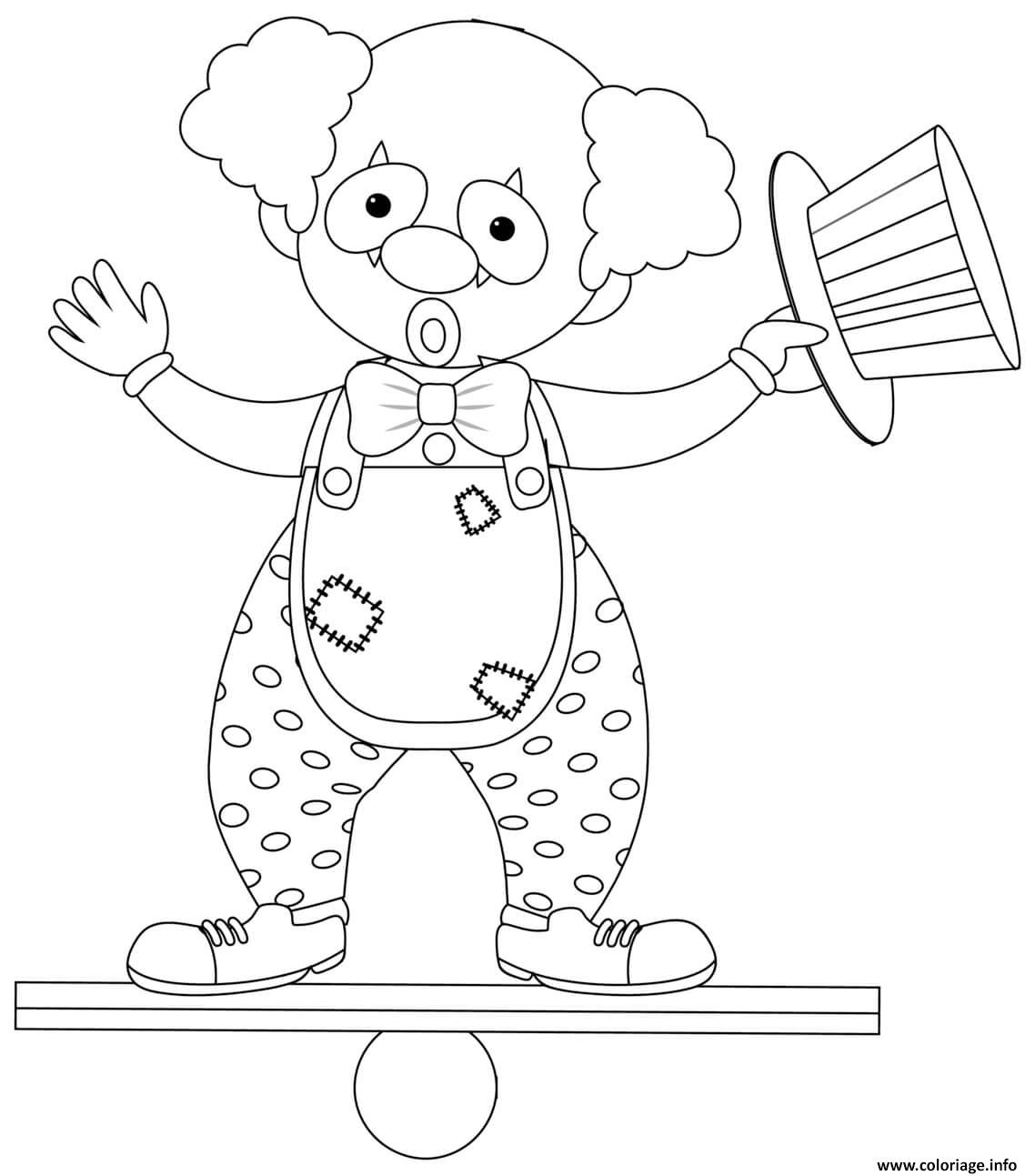 Dessin clown facile maternelle Coloriage Gratuit à Imprimer