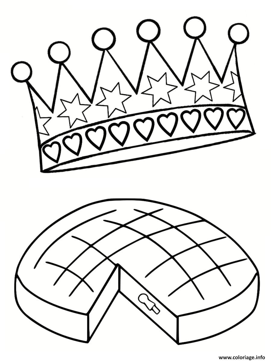 Dessins de Galette des Rois à colorier