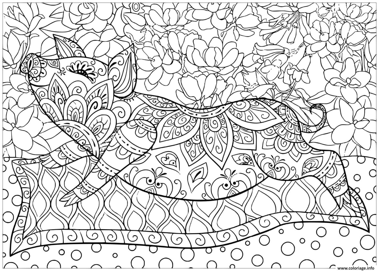 Dessin cochon mandala difficile Coloriage Gratuit à Imprimer