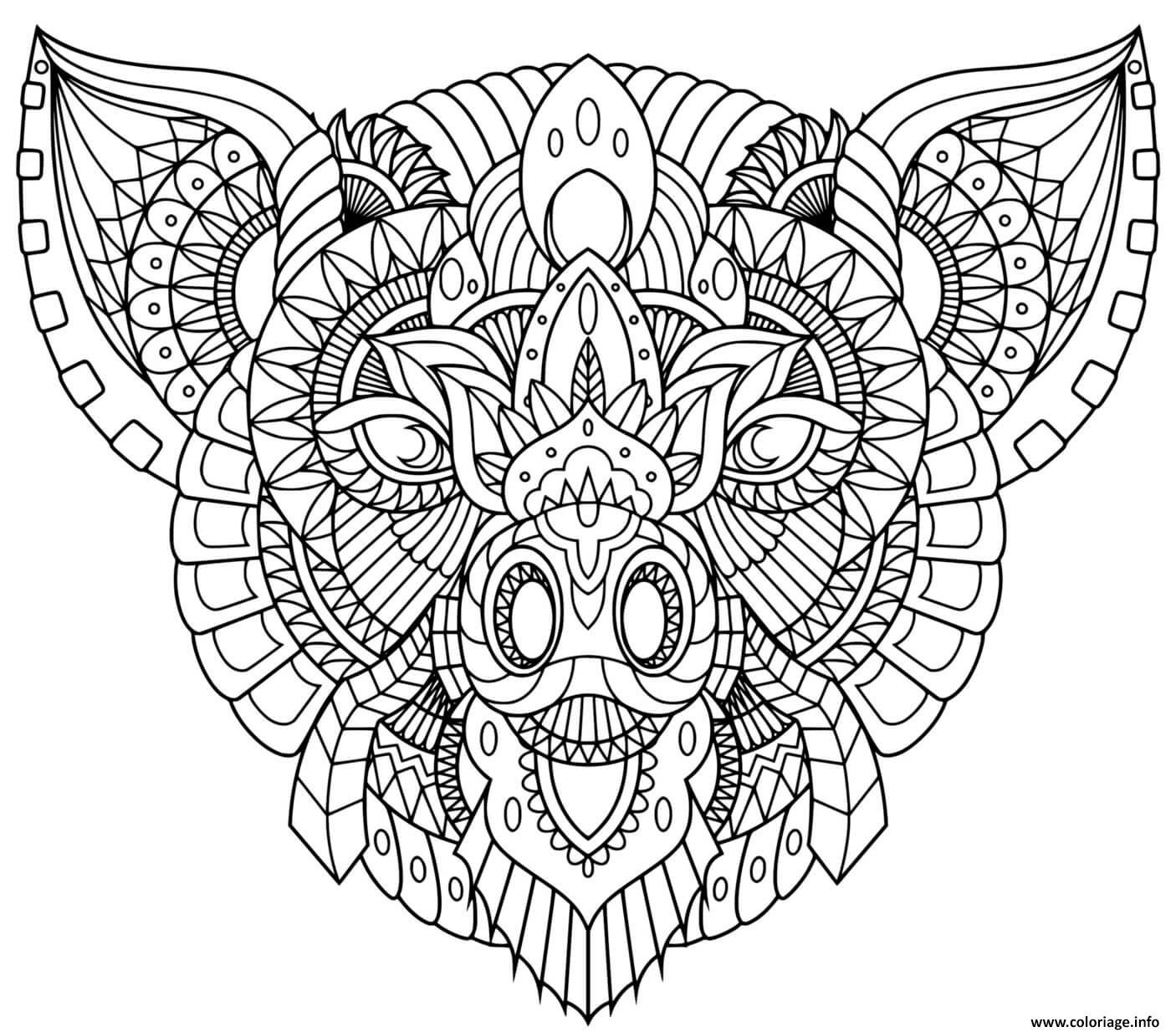 Coloriage Cochon Mandala Zentangle Dessin à Imprimer